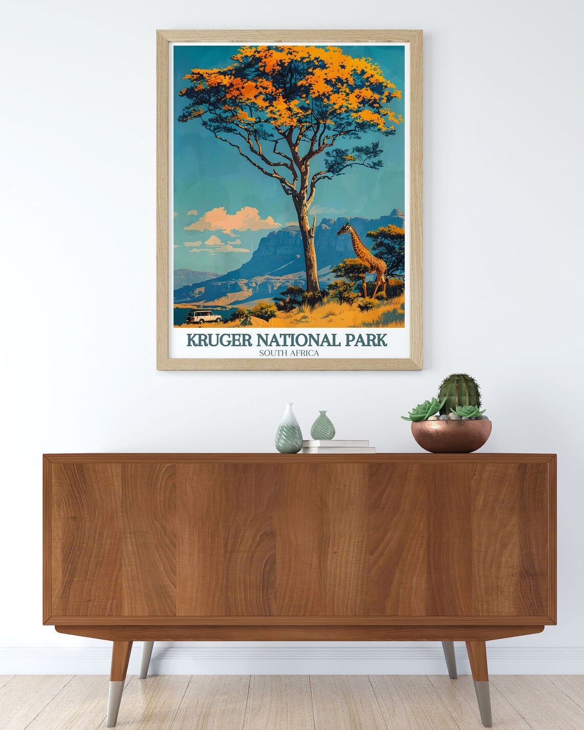 Kruger National Park Giraffe Safari Sunset South Africa Poster - Image 2