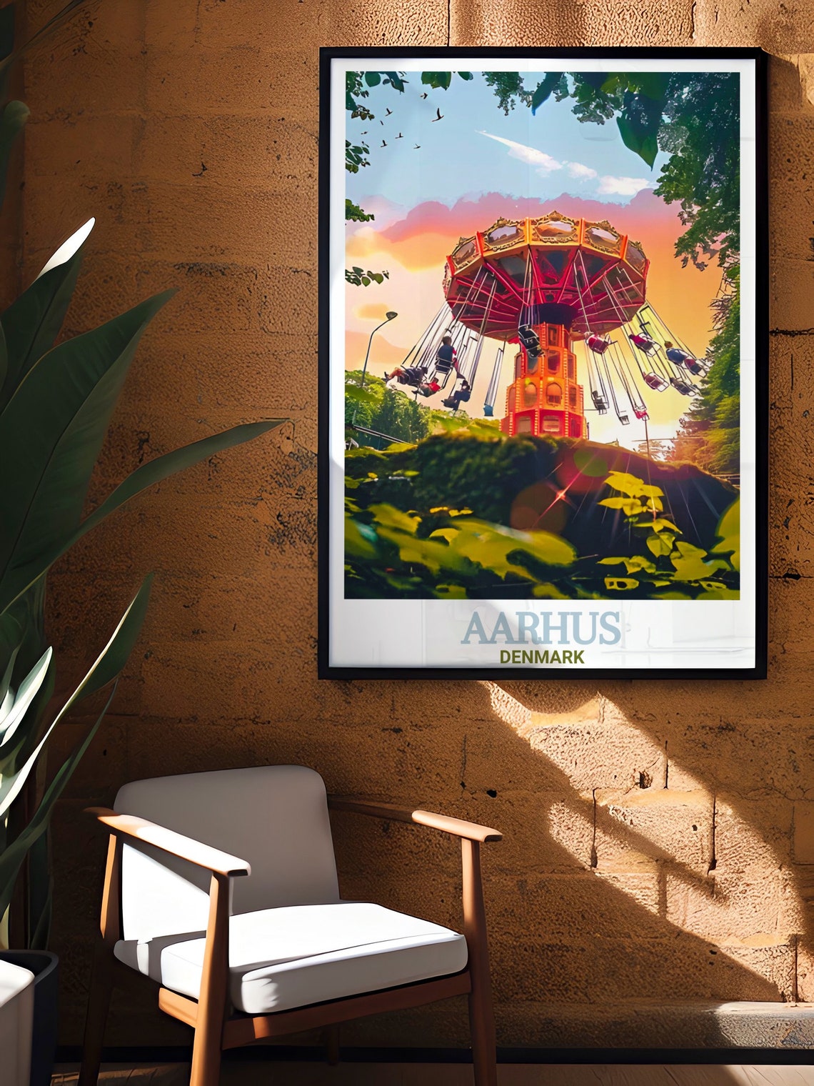 Aarhus Travel Print Tivoli Friheden Prints For Your Home Aarhus Travel Posters And Tivoli Friheden Arttivoli Friheden Travel Posters - Image 3