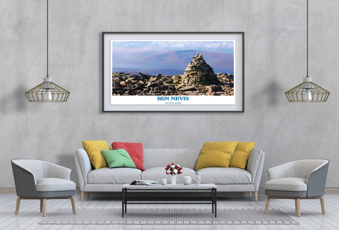 Ben Nevis Scotland Summit Cairn on the UK's Highest Mountain Poster - Image 4