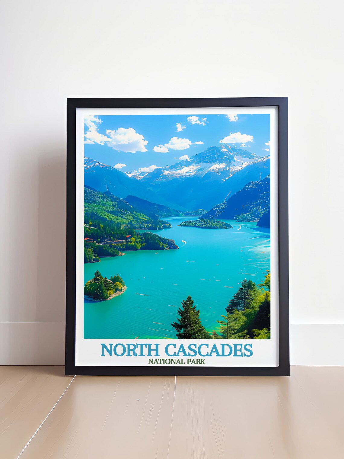 North Cascades National Park Print Diablo Lake Travel Poster National Park Decor Diablo Lake Art Print From North Cascades - Image 4