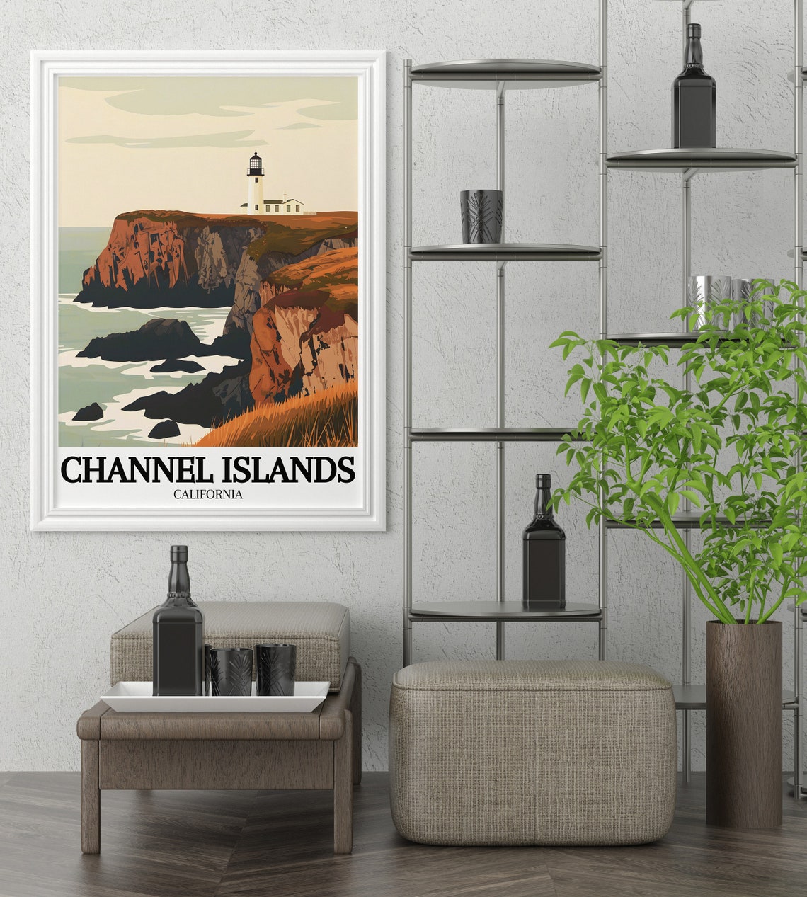 Channel Islands Anacapa Lighthouse Red Cliffs California Poster - Image 3