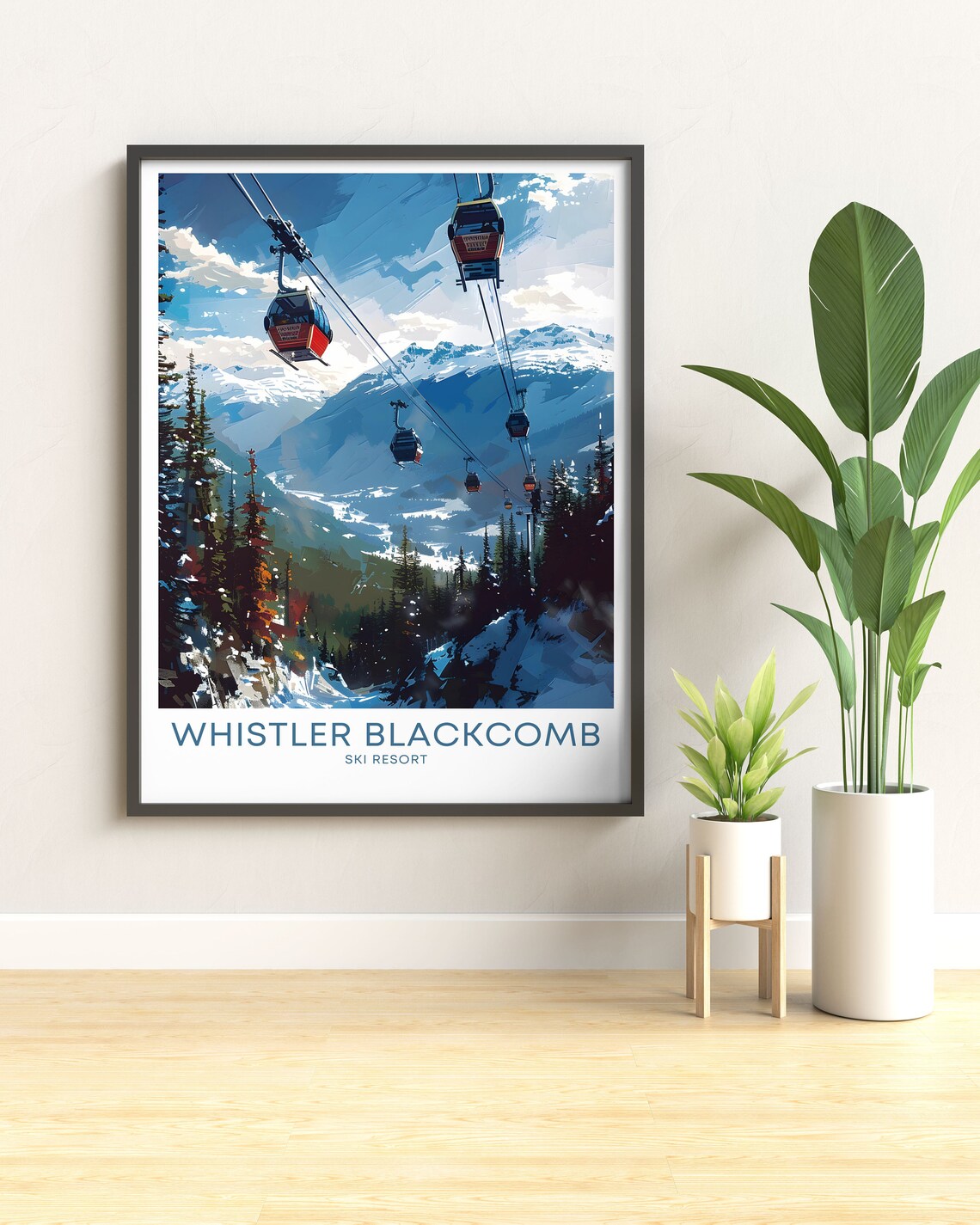 Whistler Blackcomb Ski Resort Travel Poster - Image 2
