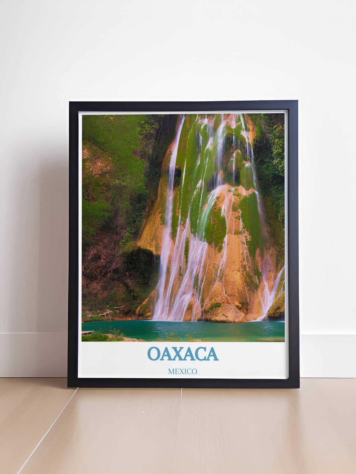 Oaxaca Mexico Hierve El Agua Waterfall Mossy Cliff Face Poster - Image 4