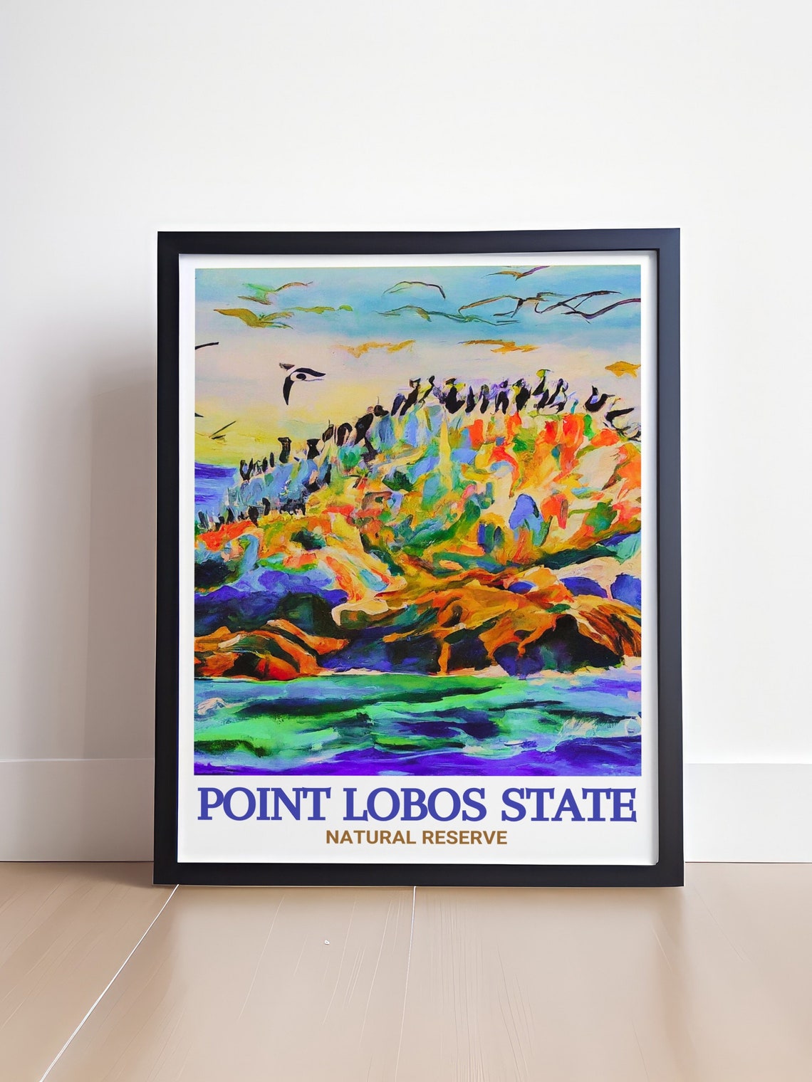 Point Lobos State Natural Reserve Bird Island Scenic Travel Poster - Image 4