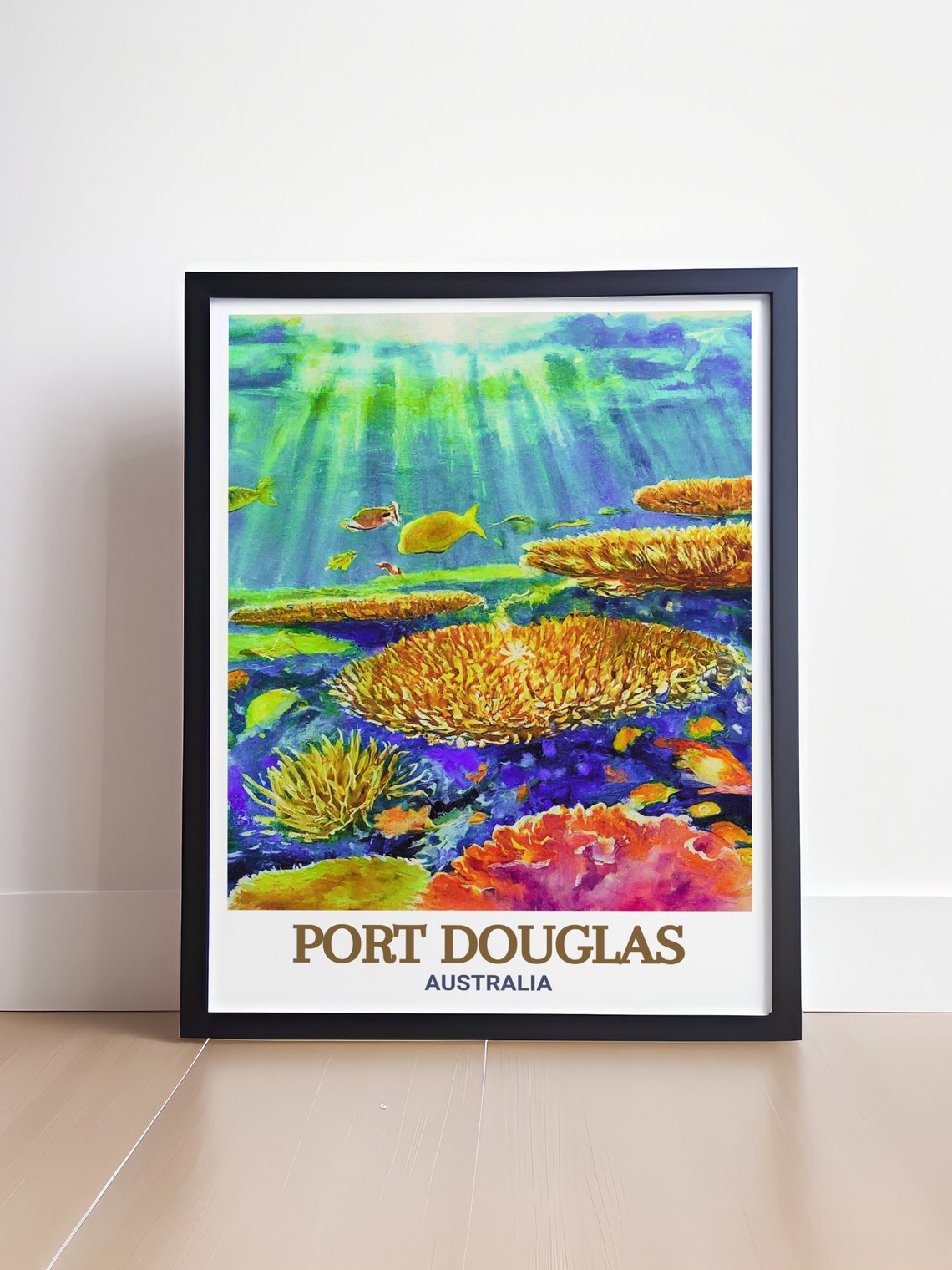 Port Douglas Australia Coral Reef Underwater Tropical Scene Poster - Image 4