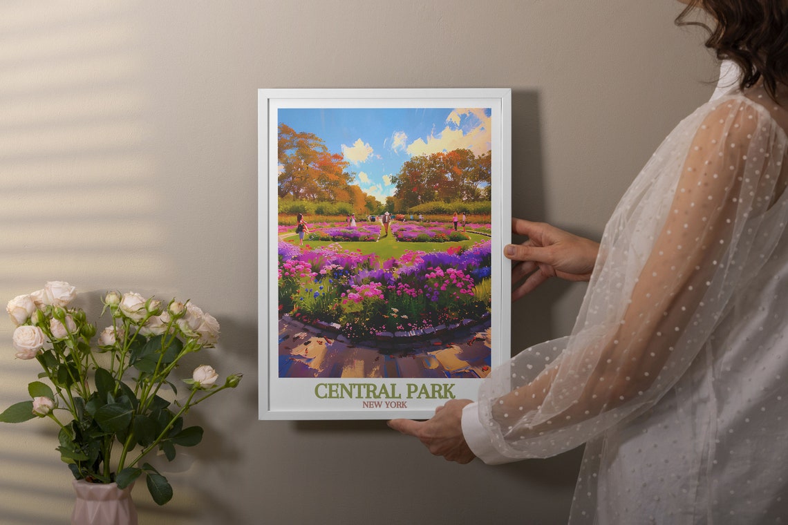 Central Park New York Conservatory Garden Flower Beds Poster - Image 3