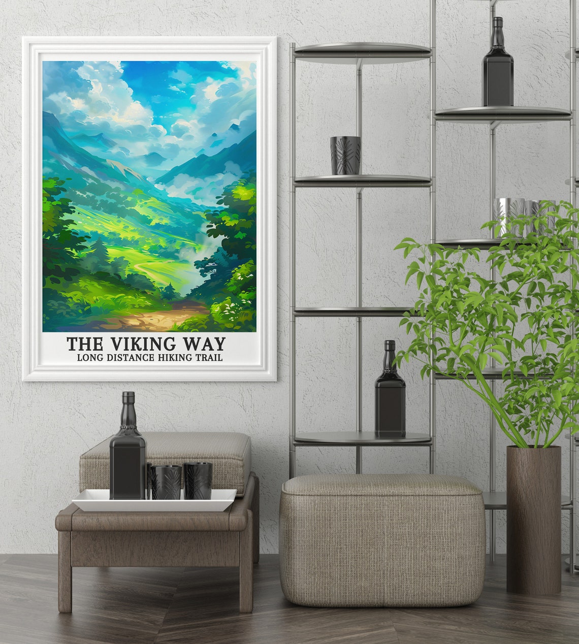 The Viking Way Long Distance Hiking Trail Green Valley Poster - Image 2
