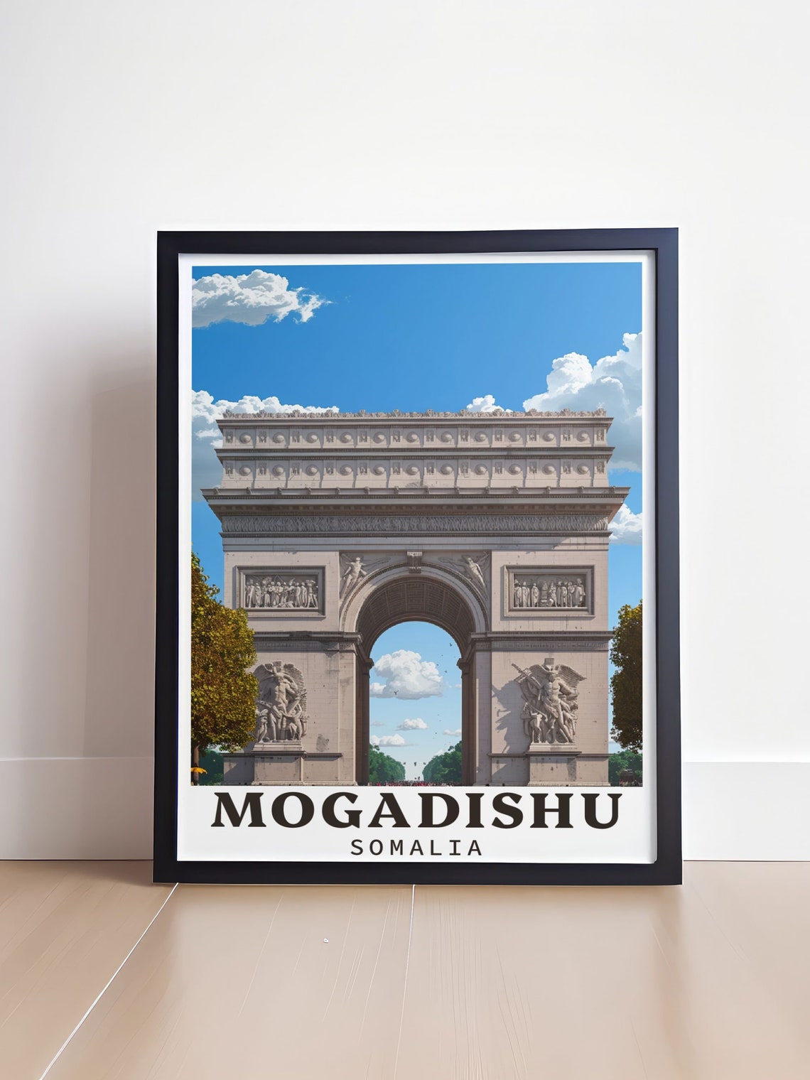 Mogadishu Arch of Triumph Somalia Historic Landmark Art Poster - Image 4