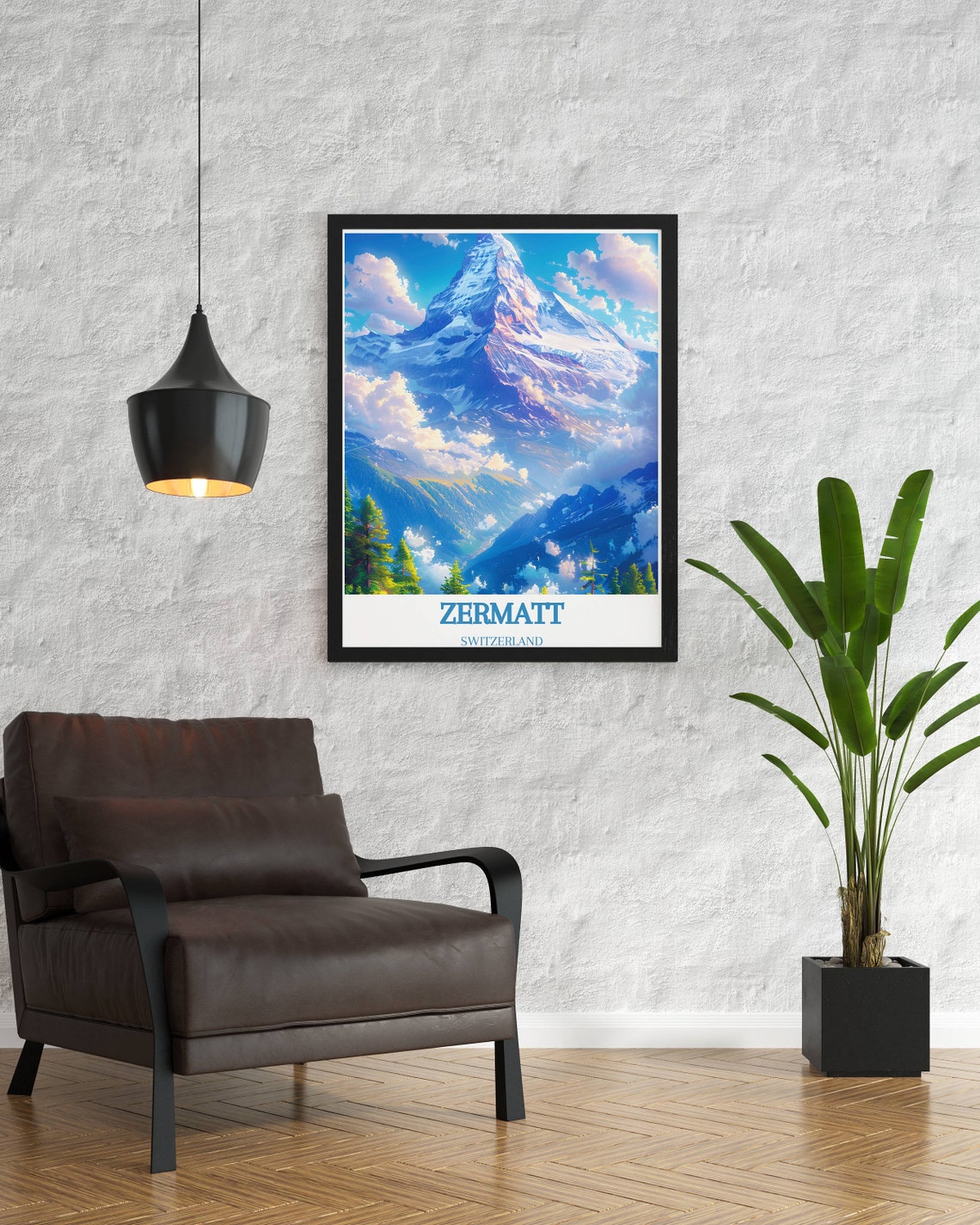 Zermatt Switzerland Matterhorn Sunrise Alpine Peak View Poster - Image 2