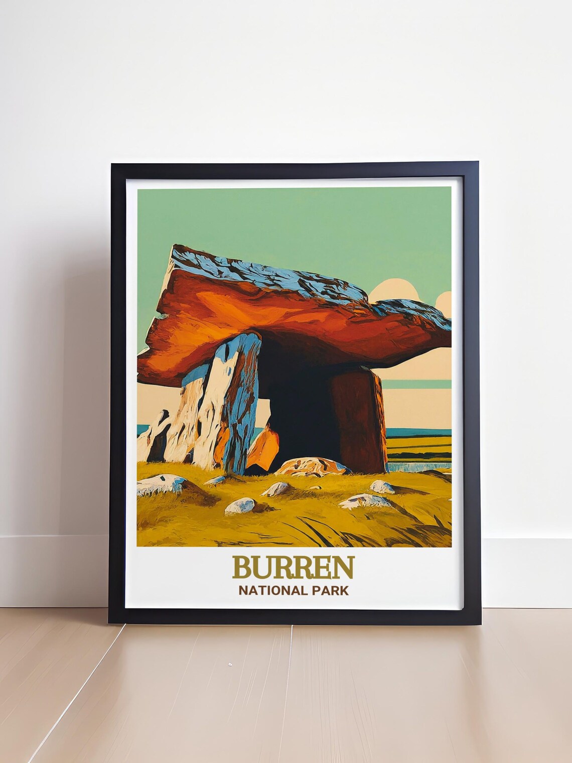 Burren National Park Travel Poster, Poulnabrone Dolmen - Image 4