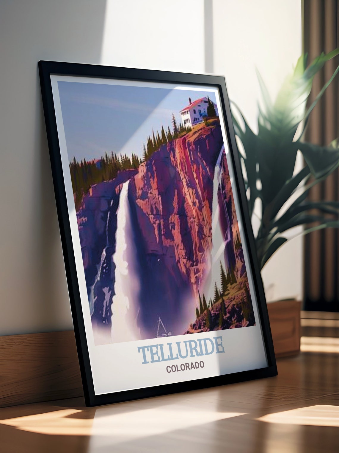 Telluride Colorado Bridal Veil Falls Mountain Waterfall Poster - Image 3
