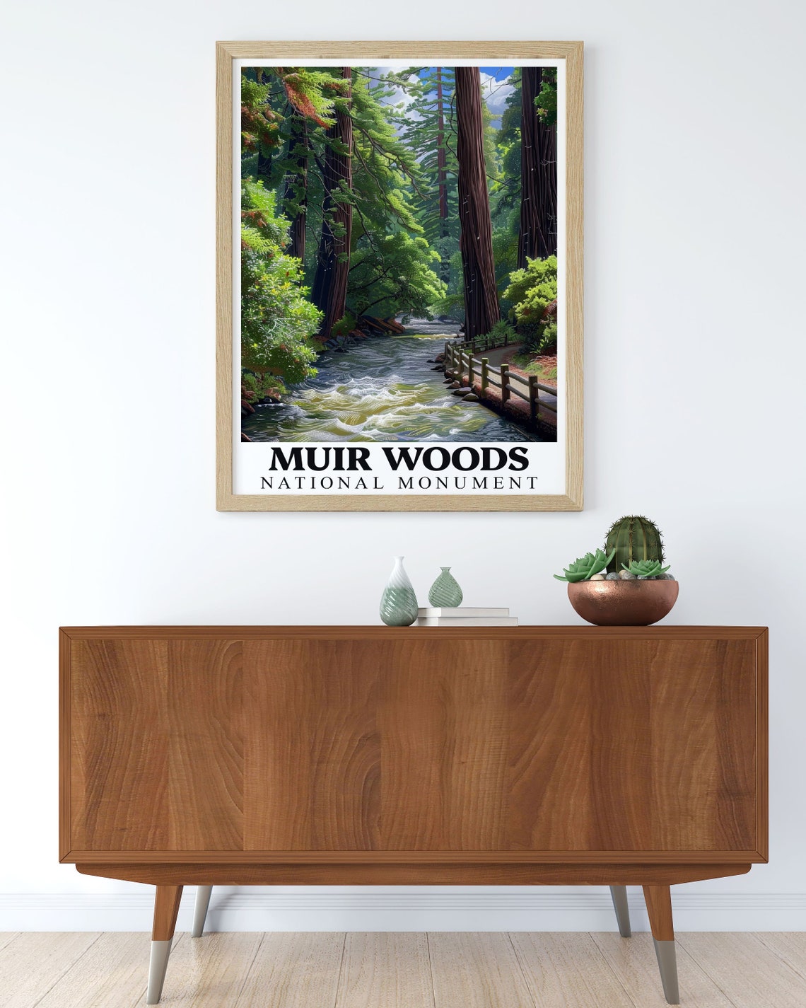 Muir Woods National Monument Towering Redwood Creek Art Print - Image 3