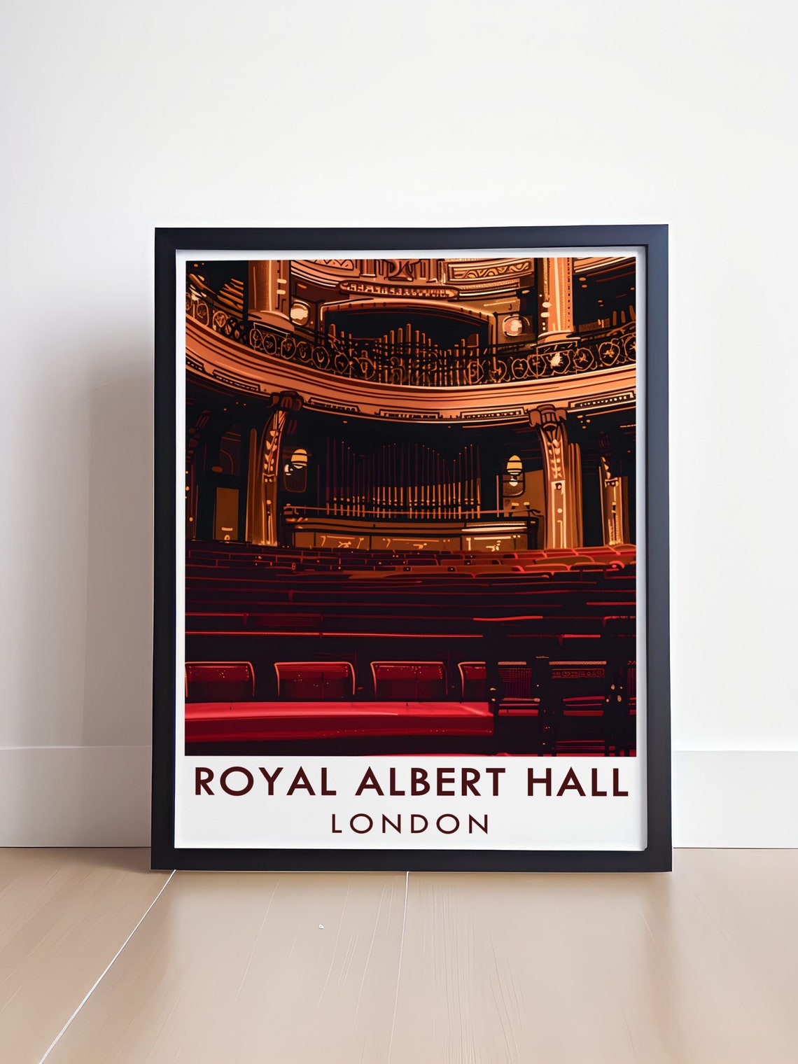 Royal Albert Hall London Auditorium Interior at Night Poster - Image 4