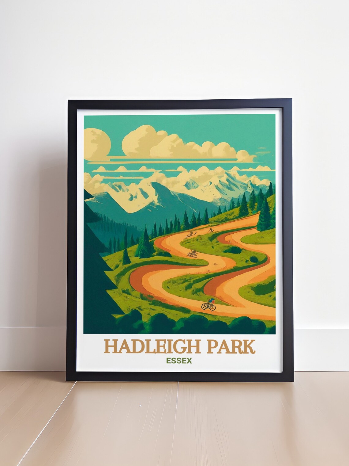 Hadleigh Park Winding Mountain Bike Trails Essex Travel Poster - Image 4