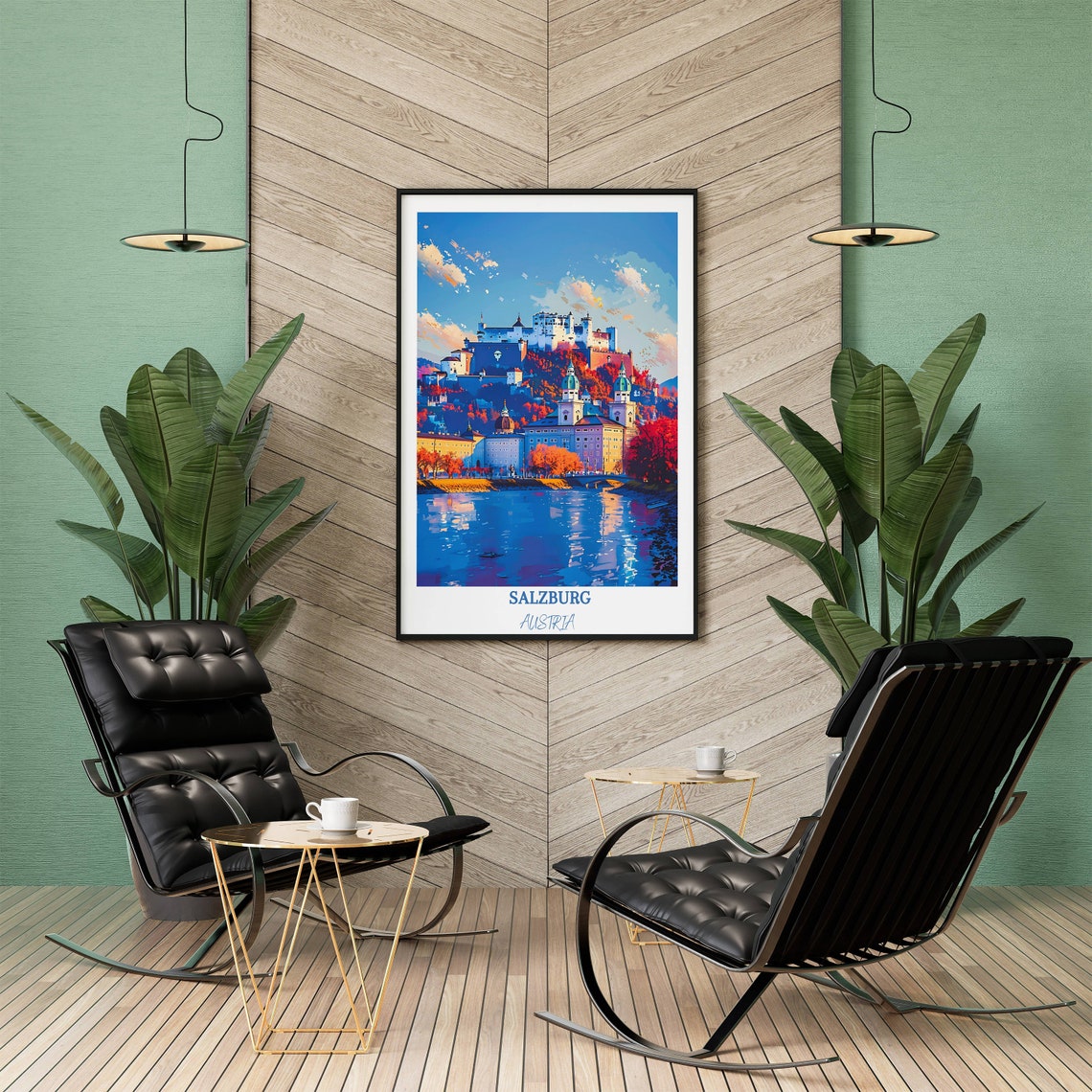 Salzburg Print Salzburg Home Dcor Hohensalzburg Castle Cityscape Art Print Salzburg Wall Art For Travel Enthusiast Salzburg Austria Poster - Image 2