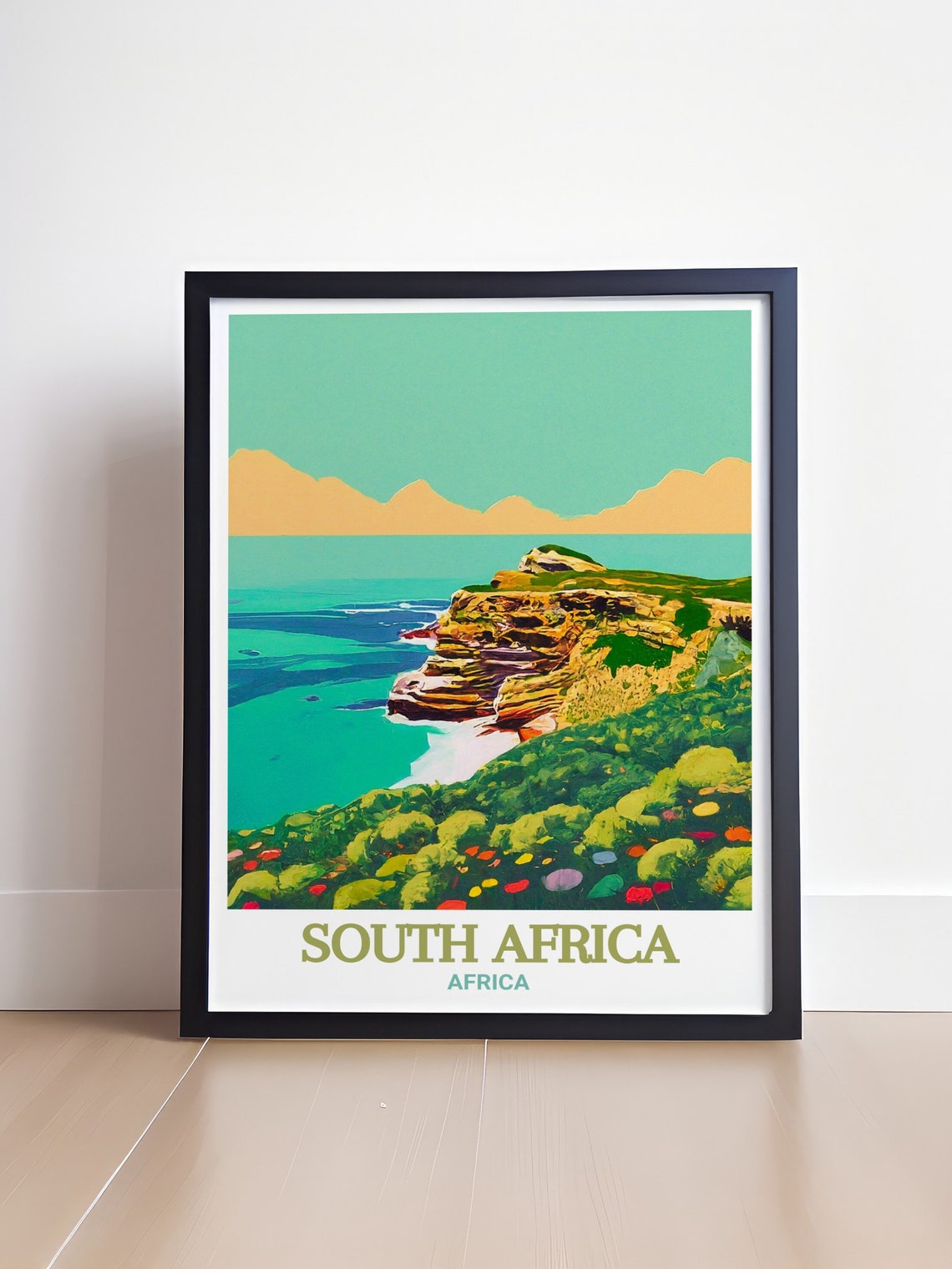 South Africa Cape of Good Hope Dramatic Coastal Cliffs Travel Poster - Image 4