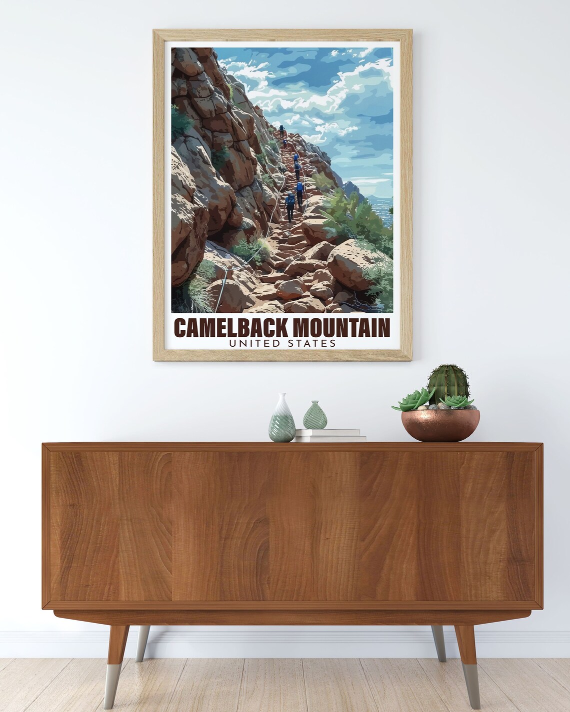 Camelback Mountain Travel Poster, Echo Canyon Trail - Image 2