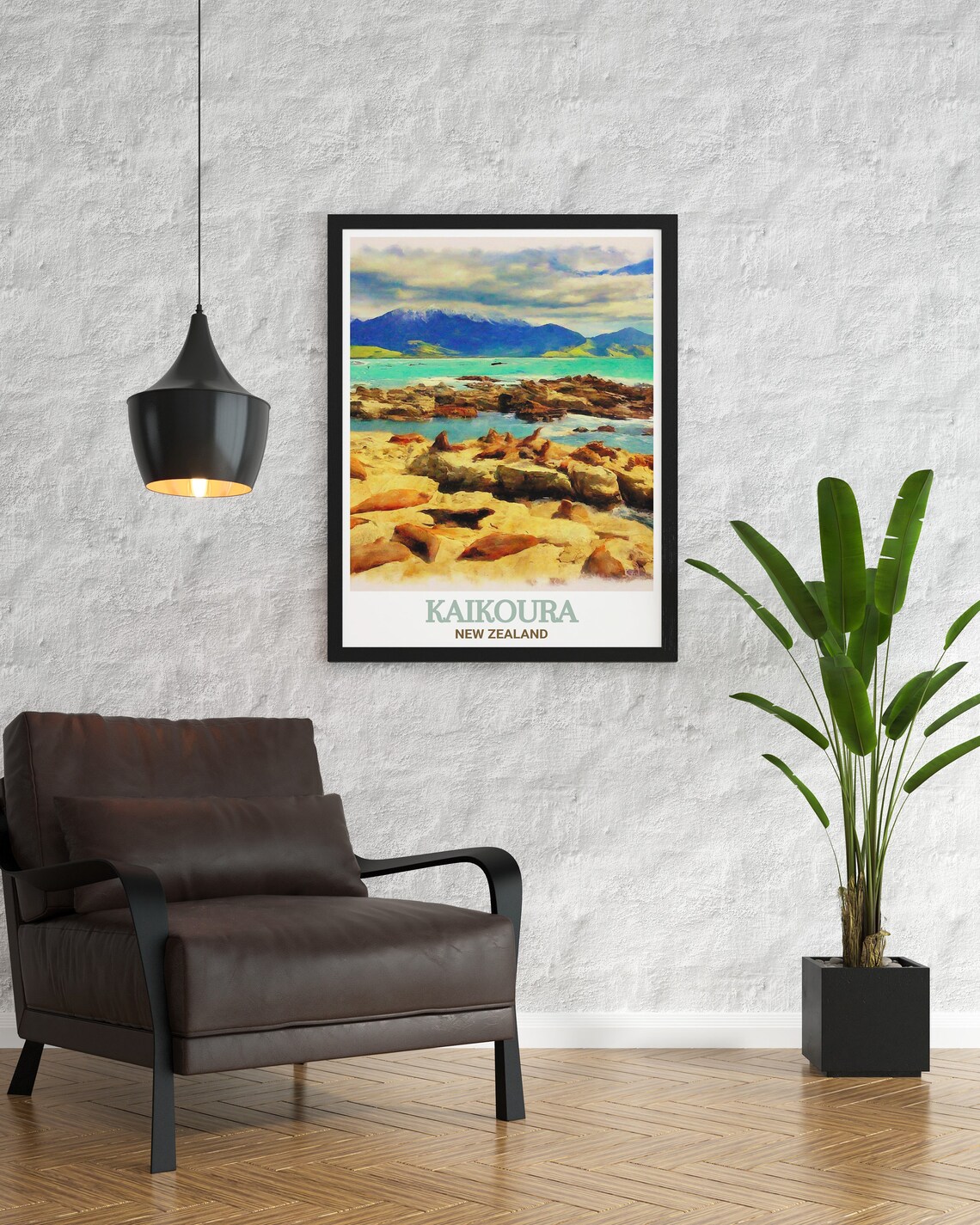 Kaikoura Seal Colony Rocky Shore New Zealand Wildlife Travel Poster - Image 3