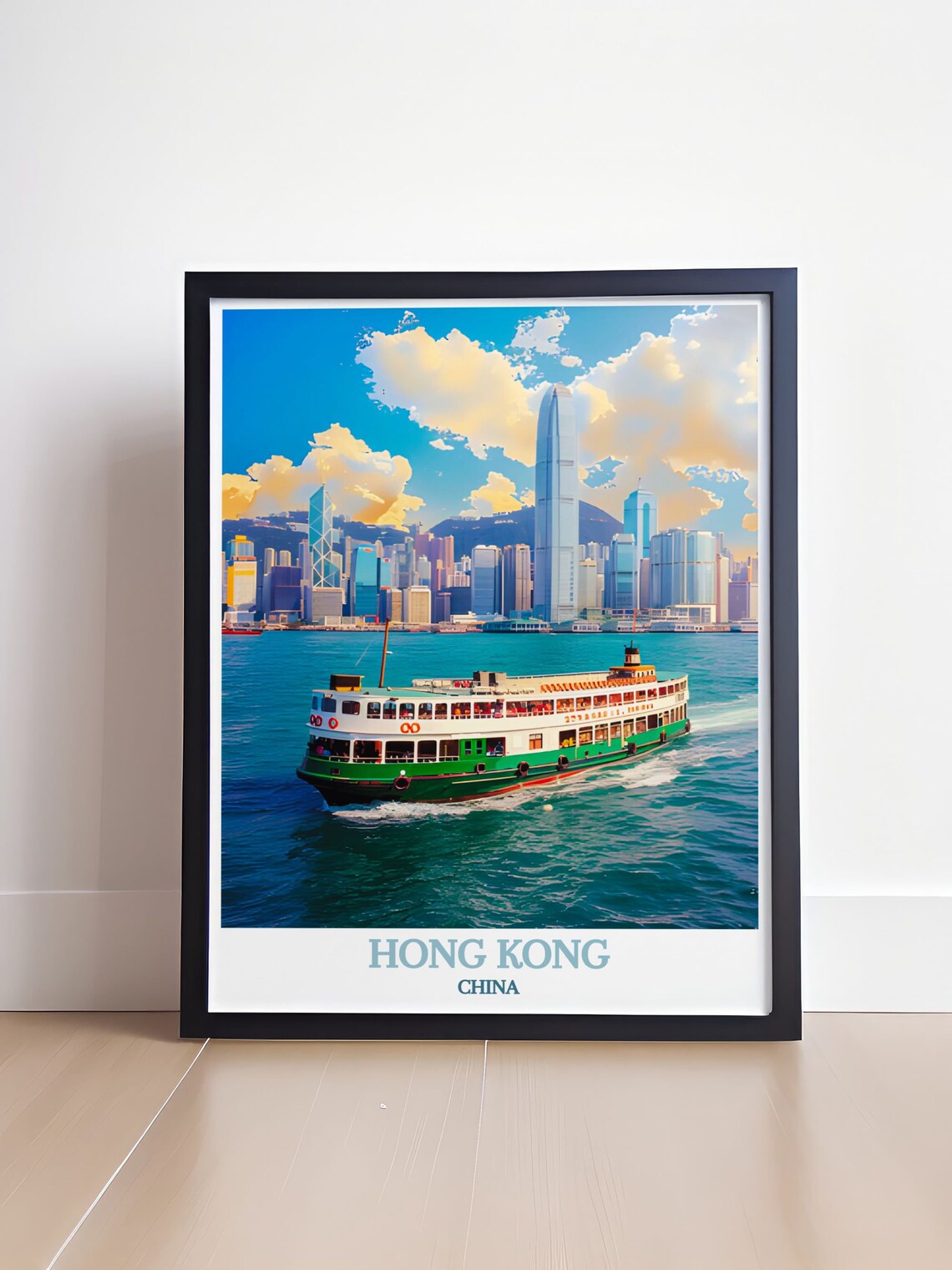 Vintage Star Ferry Hong Kong Travel Poster - Image 4
