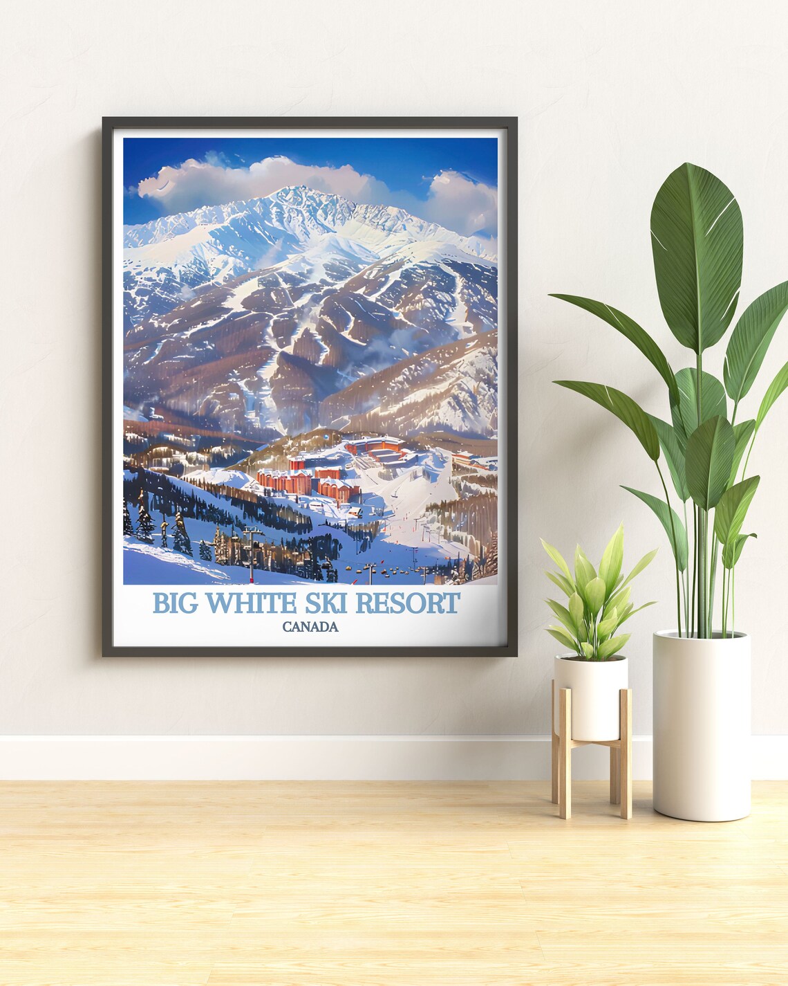 Big White Ski Resort Travel Poster, British Columbia - Image 2