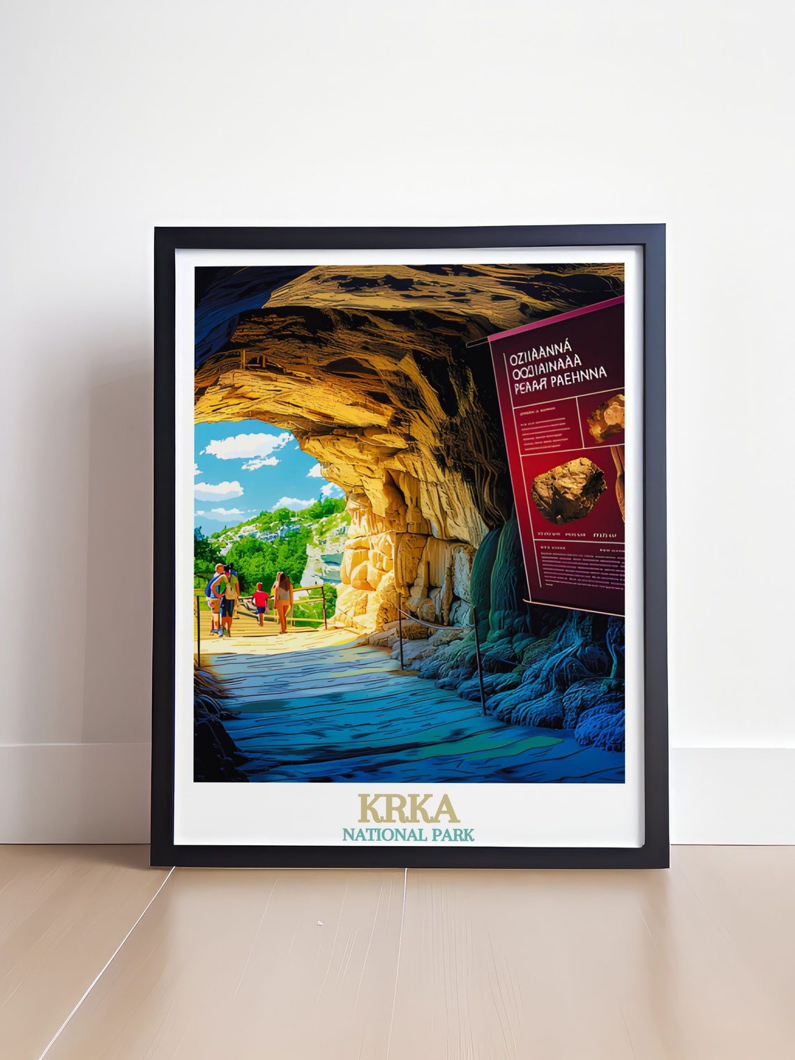 Limestone Cave Trail With Rock Formations in Krka Croatia Poster - Image 4