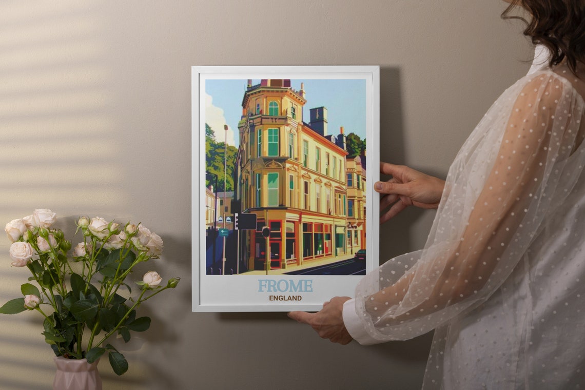 Frome Travel Poster Frome Museum With Stunning England Wall Art Frome Wall Art Frome Museum Art Print Uk Travel Gift And Home Decor - Image 2