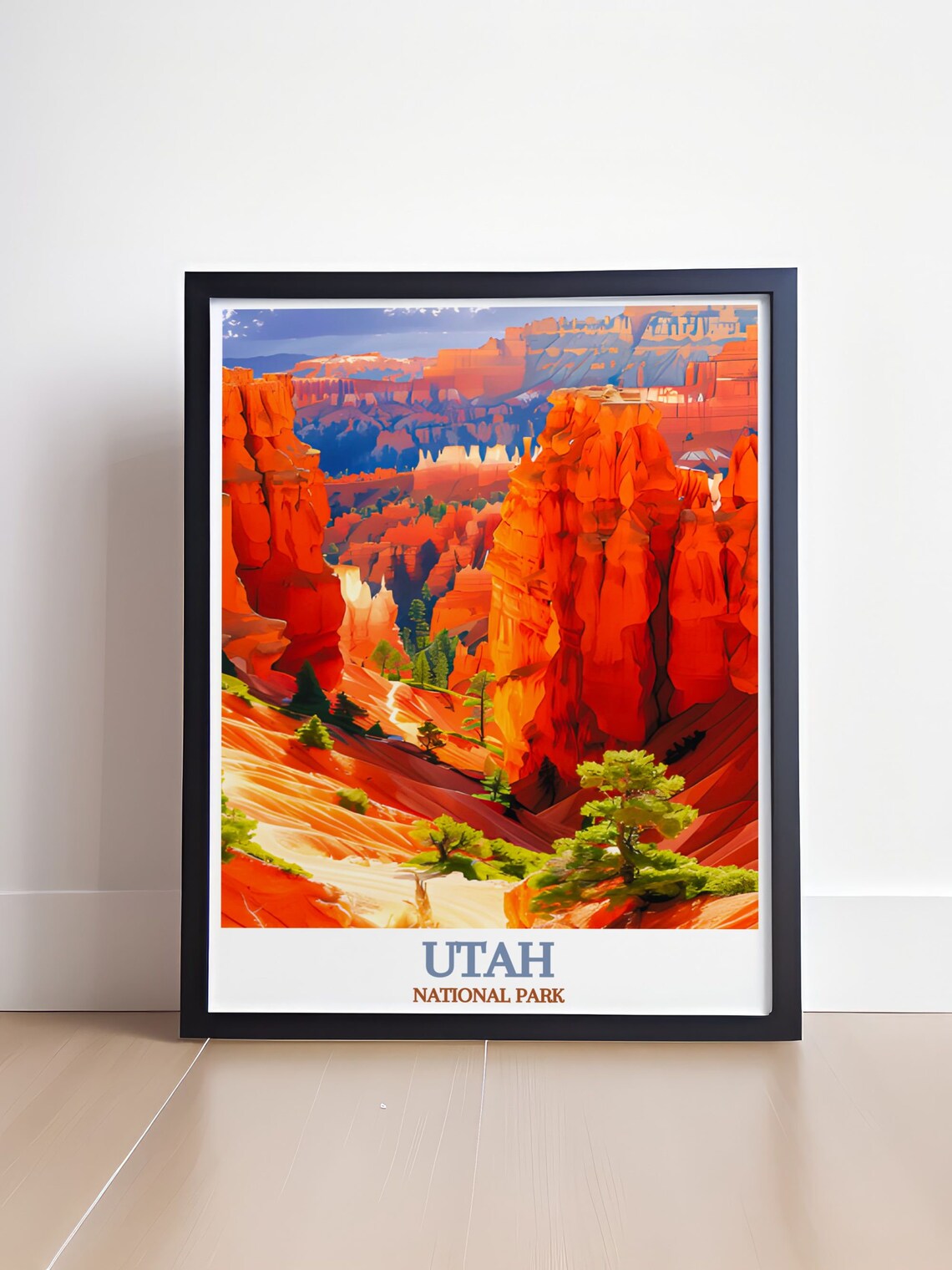 Utah National Park Hoodoo Spires At Fiery Sunrise Canyon Poster - Image 4