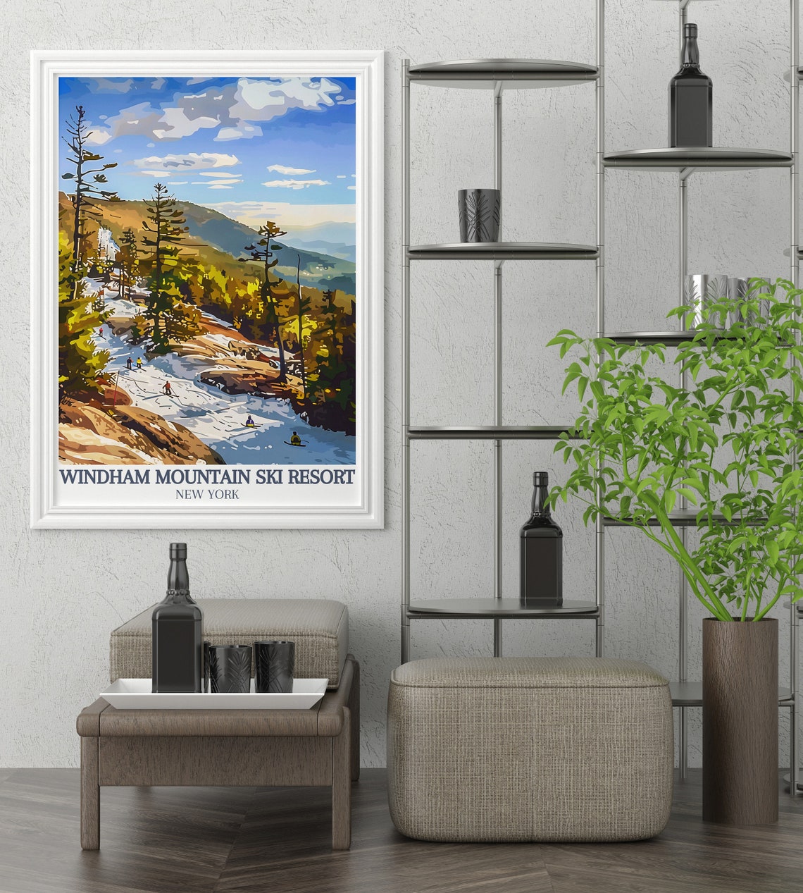 Windham Mountain Ski Resort New York Spring Skiing Slope Poster - Image 2
