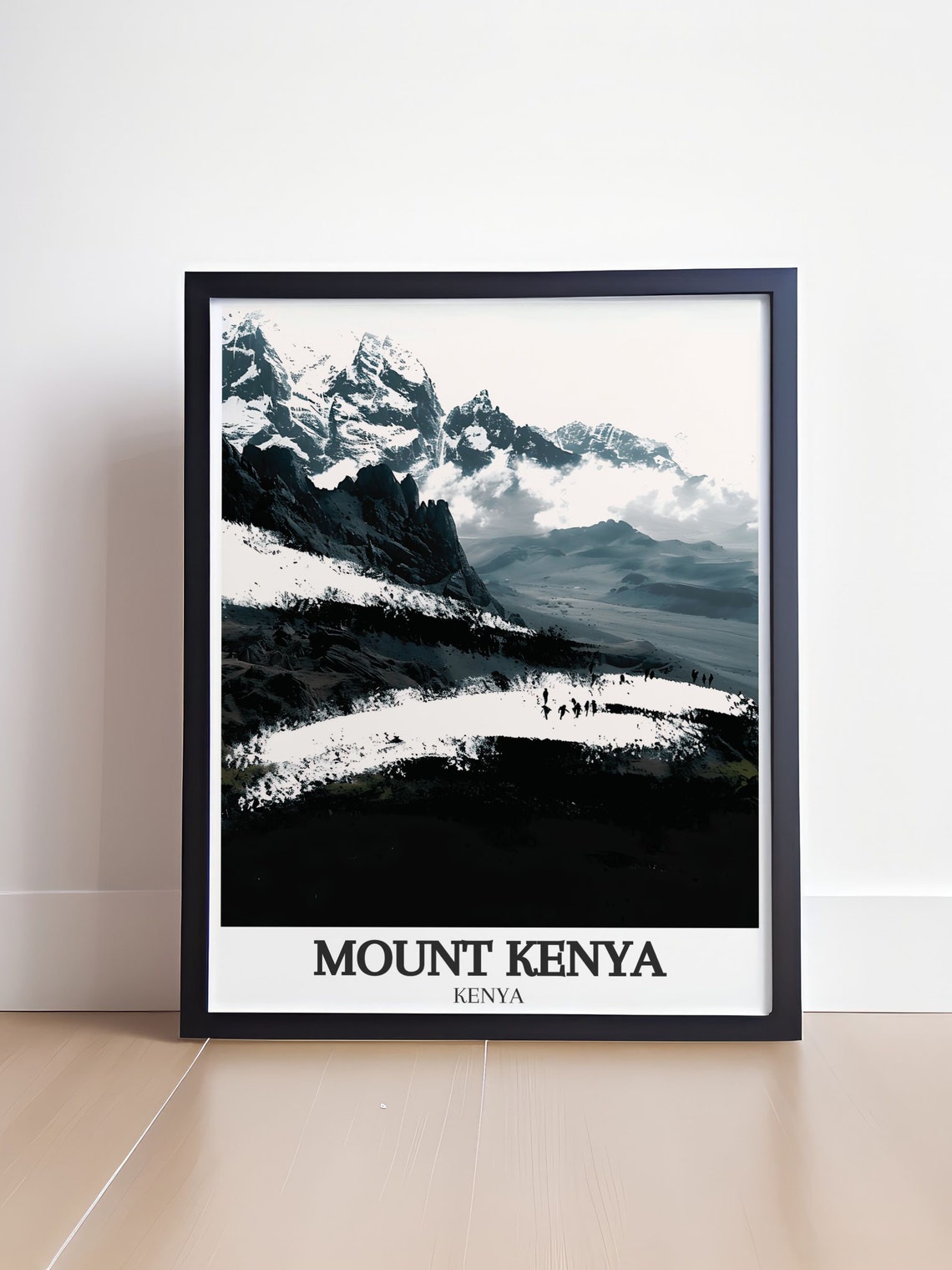 Mount Kenya Travel Print Mount Kenya Poster Print Of Batian And Nelion Peaks Print Of Batian And Nelion Peaks Poster - Image 4