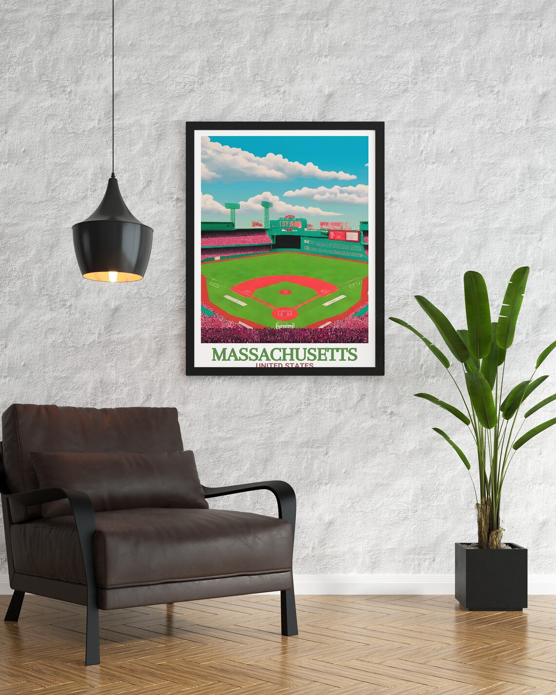 Fenway Park Boston Red Sox Baseball Stadium Vintage Travel Poster - Image 2