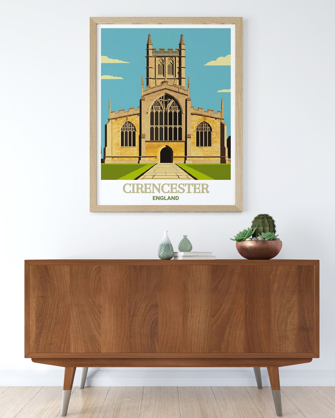 St John Baptist Church Cirencester Cotswolds England Travel Poster - Image 3