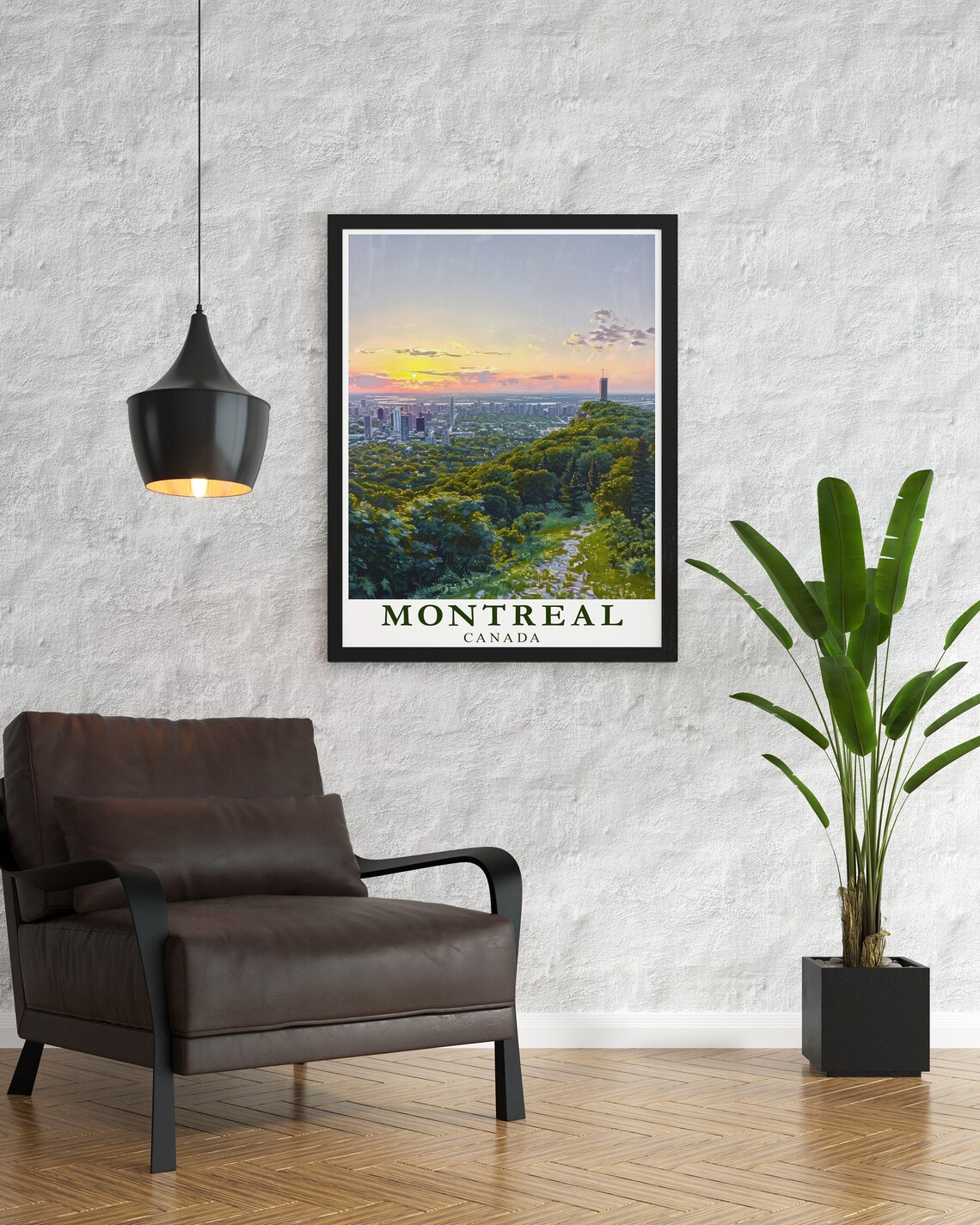 Montreal Travel Poster Mount Royal Art Montreal Art Print Montreal Poster Montreal Travel Print Mount Royal Gift Mount Royal Art - Image 3