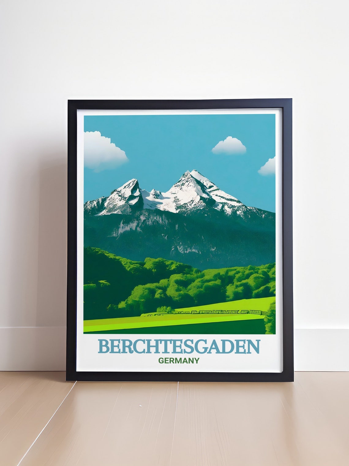 Watzmann Snowy Peaks Over Berchtesgaden Valley Alpine Poster - Image 4