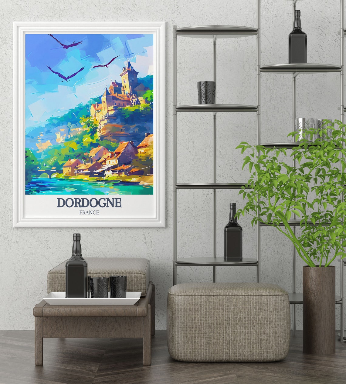 Dordogne France Beynac Castle on Cliff Above the River Poster - Image 2