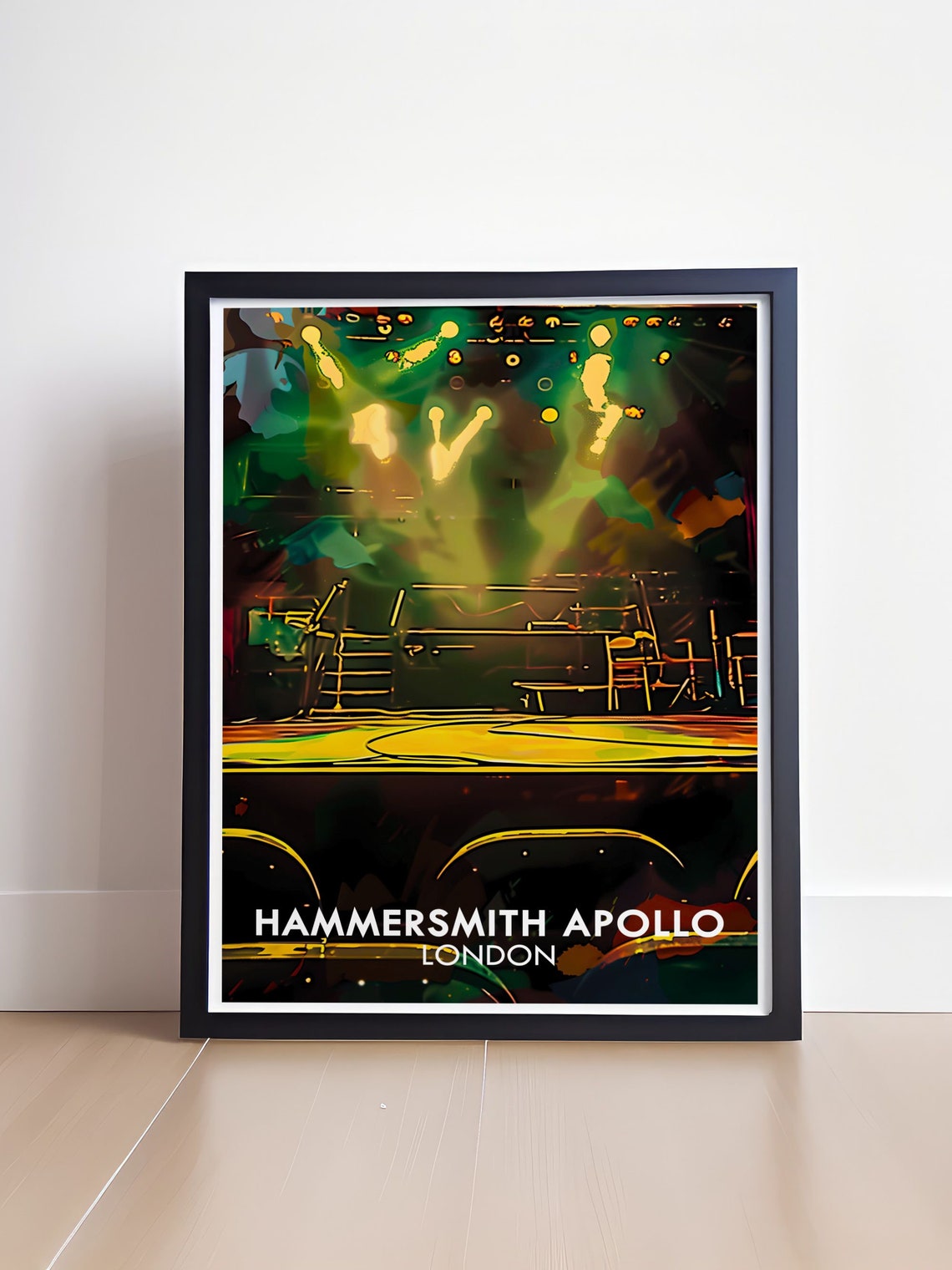 Hammersmith Apollo Concert Stage Lights Abstract Music Scene Poster - Image 4