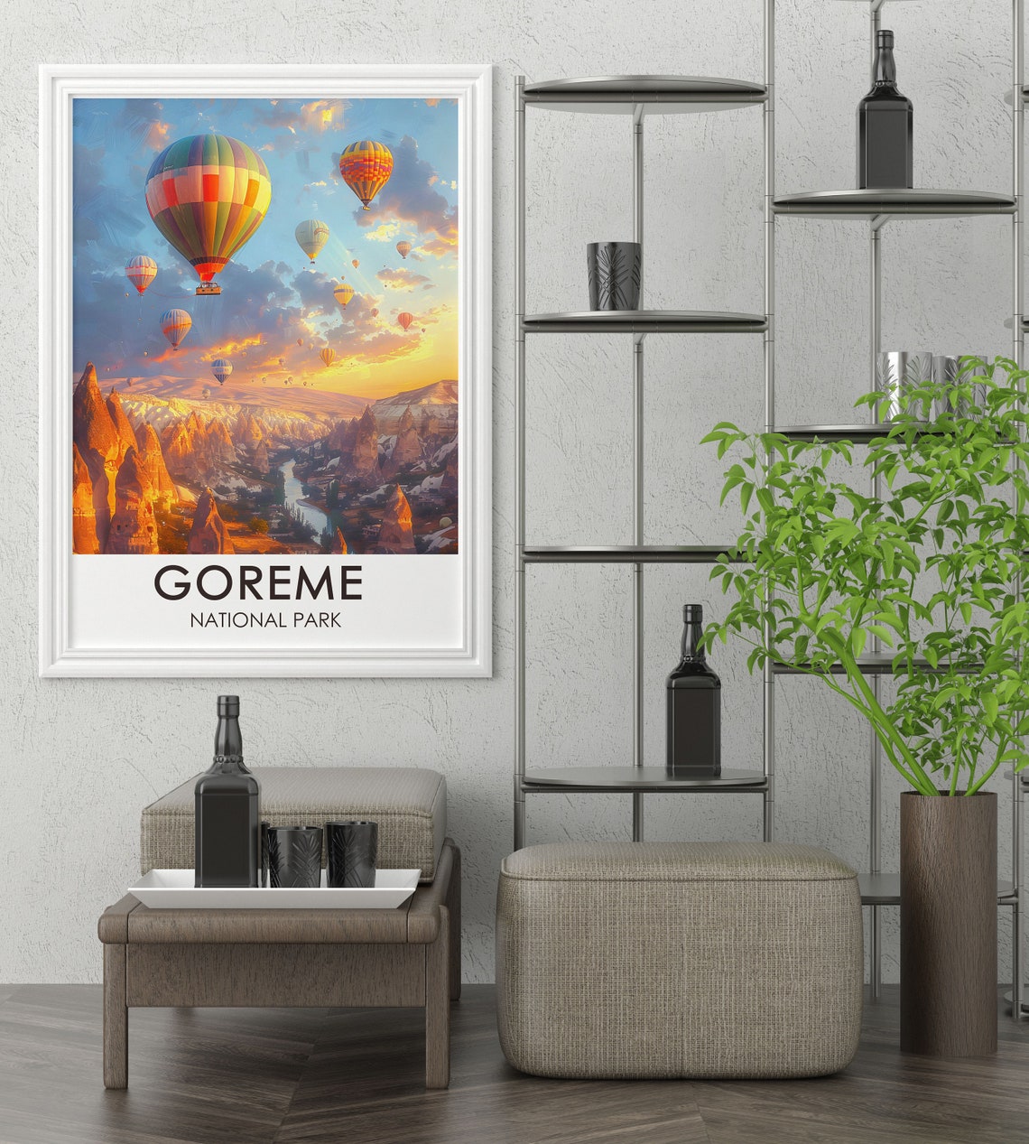 Goreme National Park Art Print Hot Air Balloons Decor Turkey Wall Art Goreme Gift Hot Air Balloons Art Turkey Travel Art - Image 2