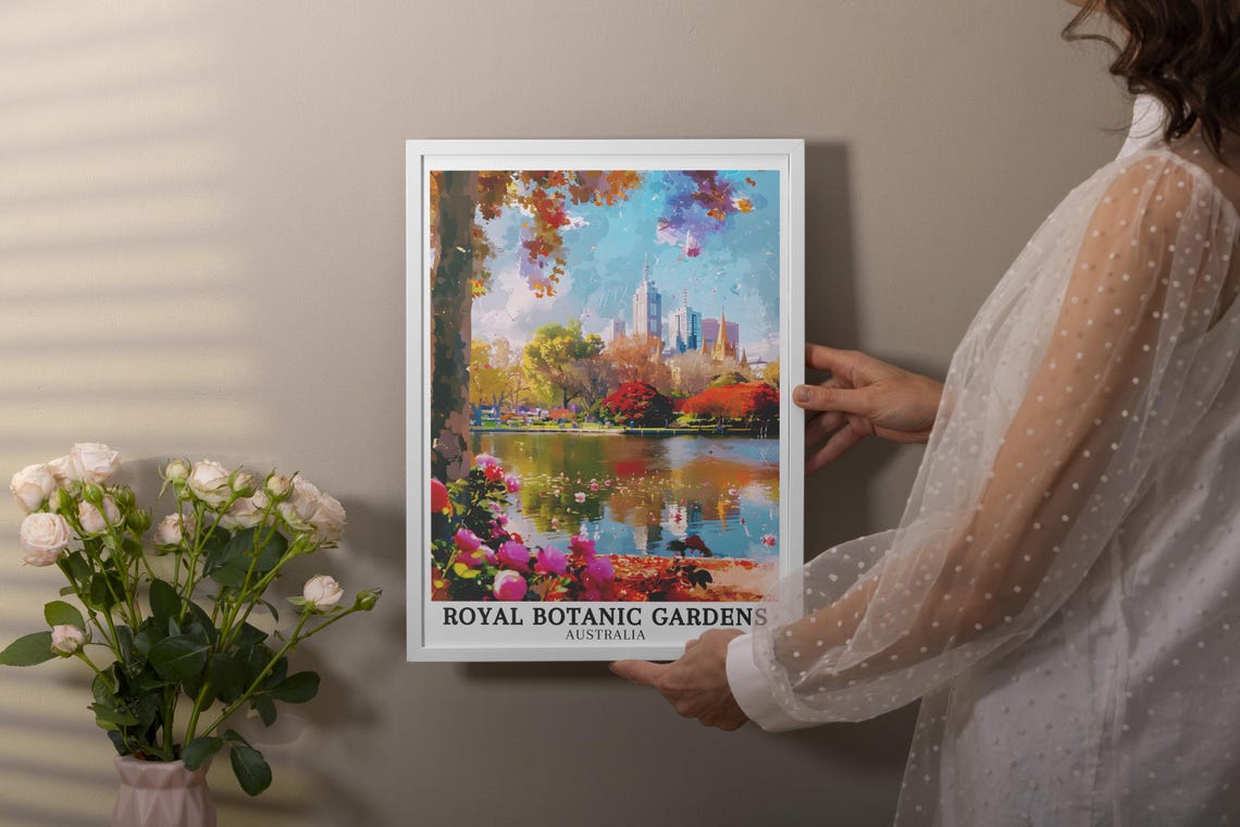 Royal Botanic Gardens Melbourne Ornamental Lake Travel Poster - Image 3