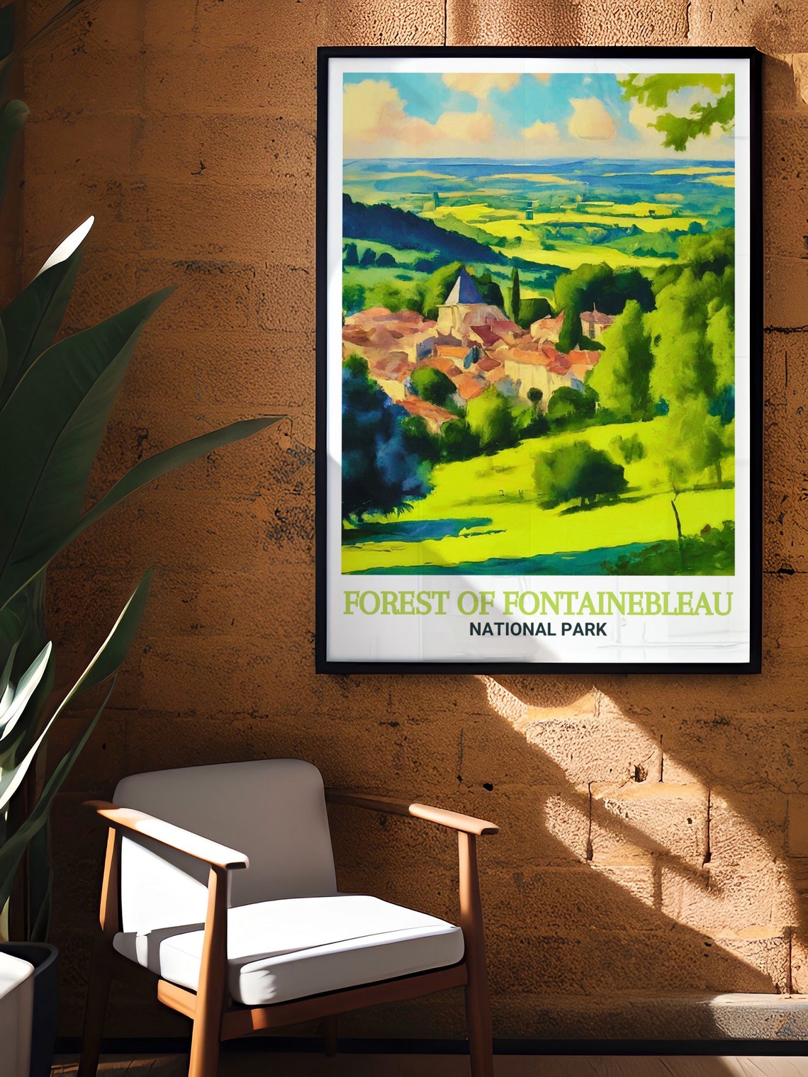Forest Of Fontainebleau National Park Travel Poster Barbizon Poster Barbizon Print Forest Of Fontainebleau National Park Decor - Image 3