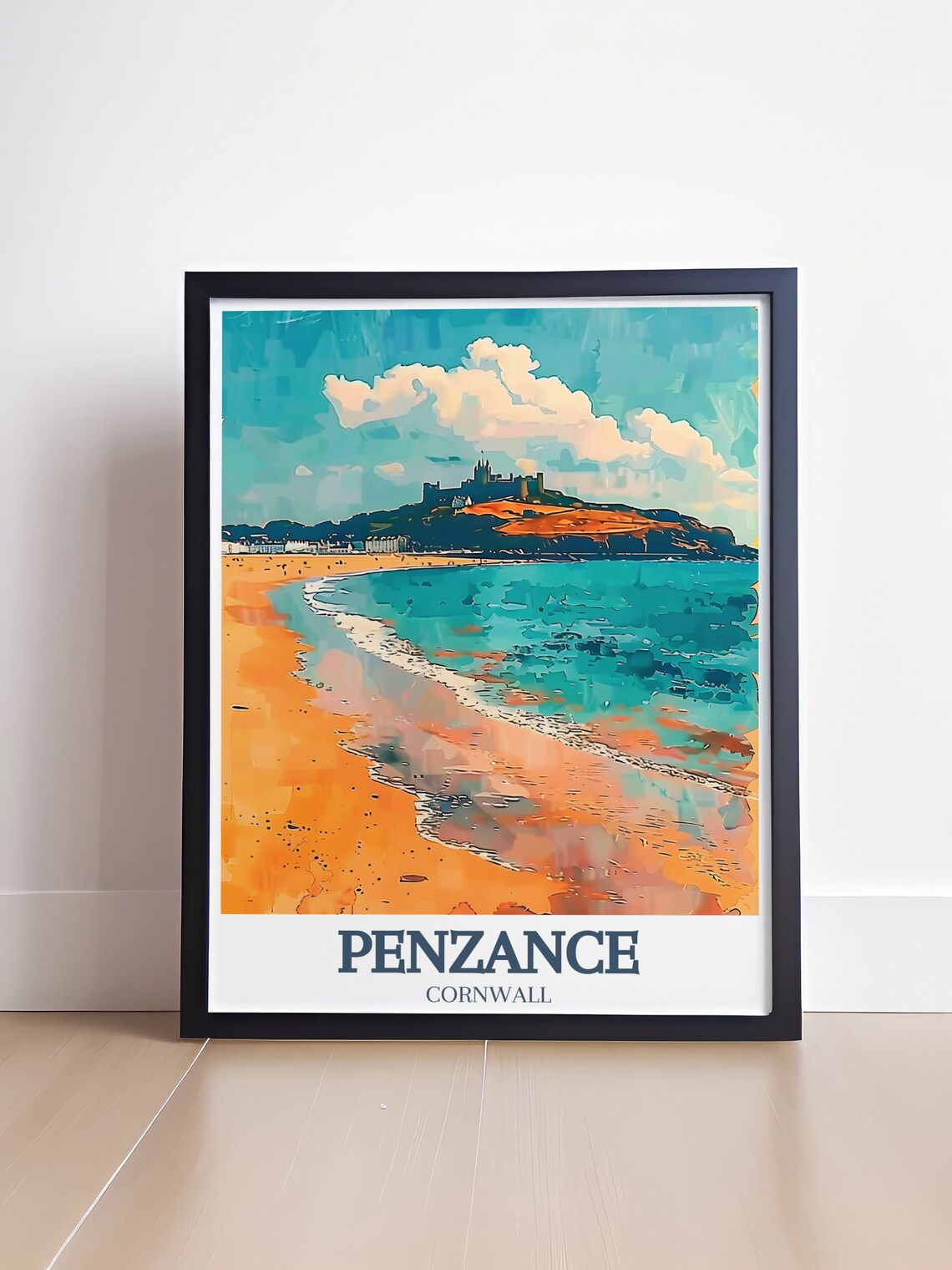 Penzance Travel Poster, Mount Bay And St Michael's Mount - Image 4