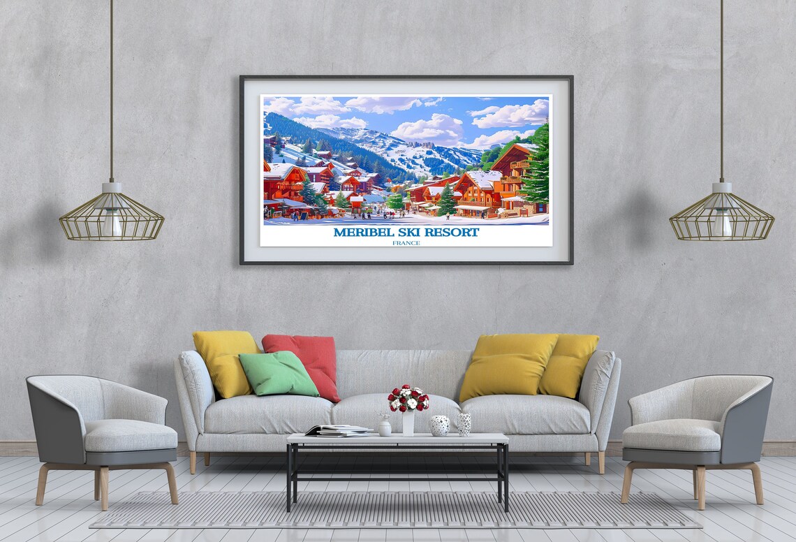 Meribel France Ski Resort Snowy Alpine Village Winter Poster - Image 2