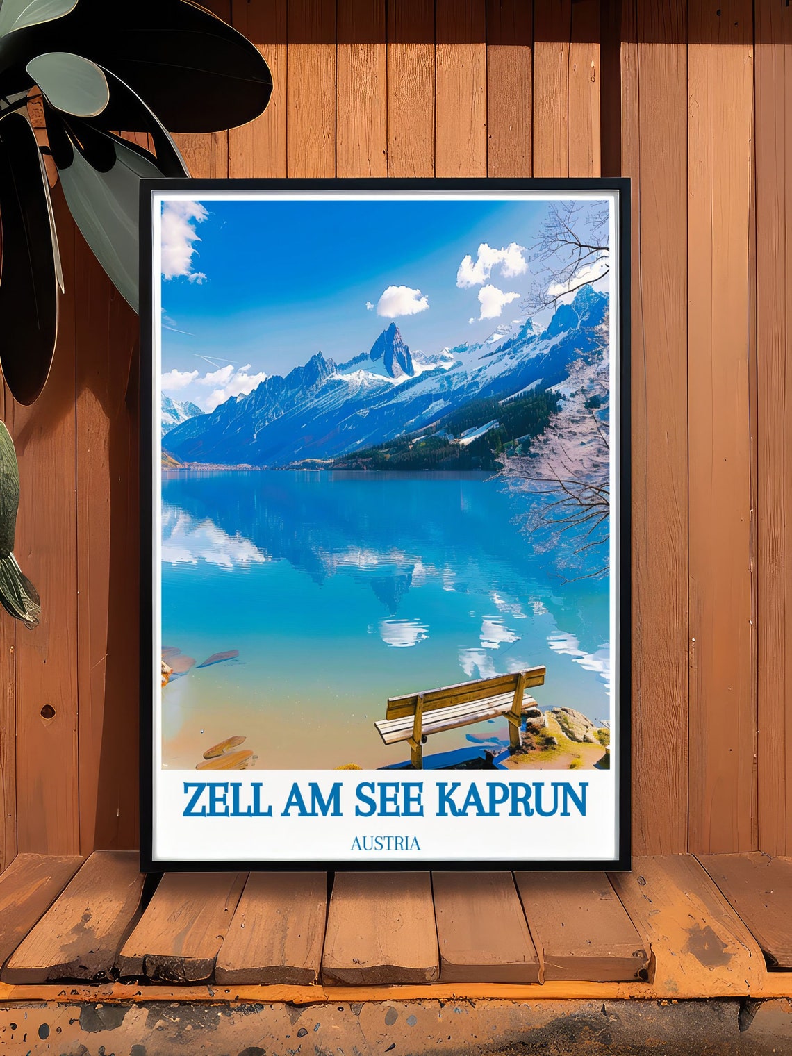 Zell Am See Kaprun Mirror Lake Alpine Mountain Reflection Poster - Image 2