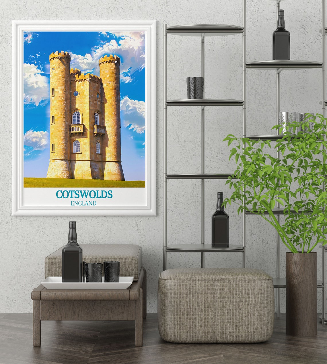 Cotswolds England Broadway Tower Sunny Historic Stone Folly Poster - Image 4