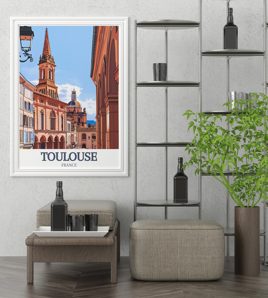Toulouse Saint-Sernin Basilica Old Town France Travel Poster - Image 2