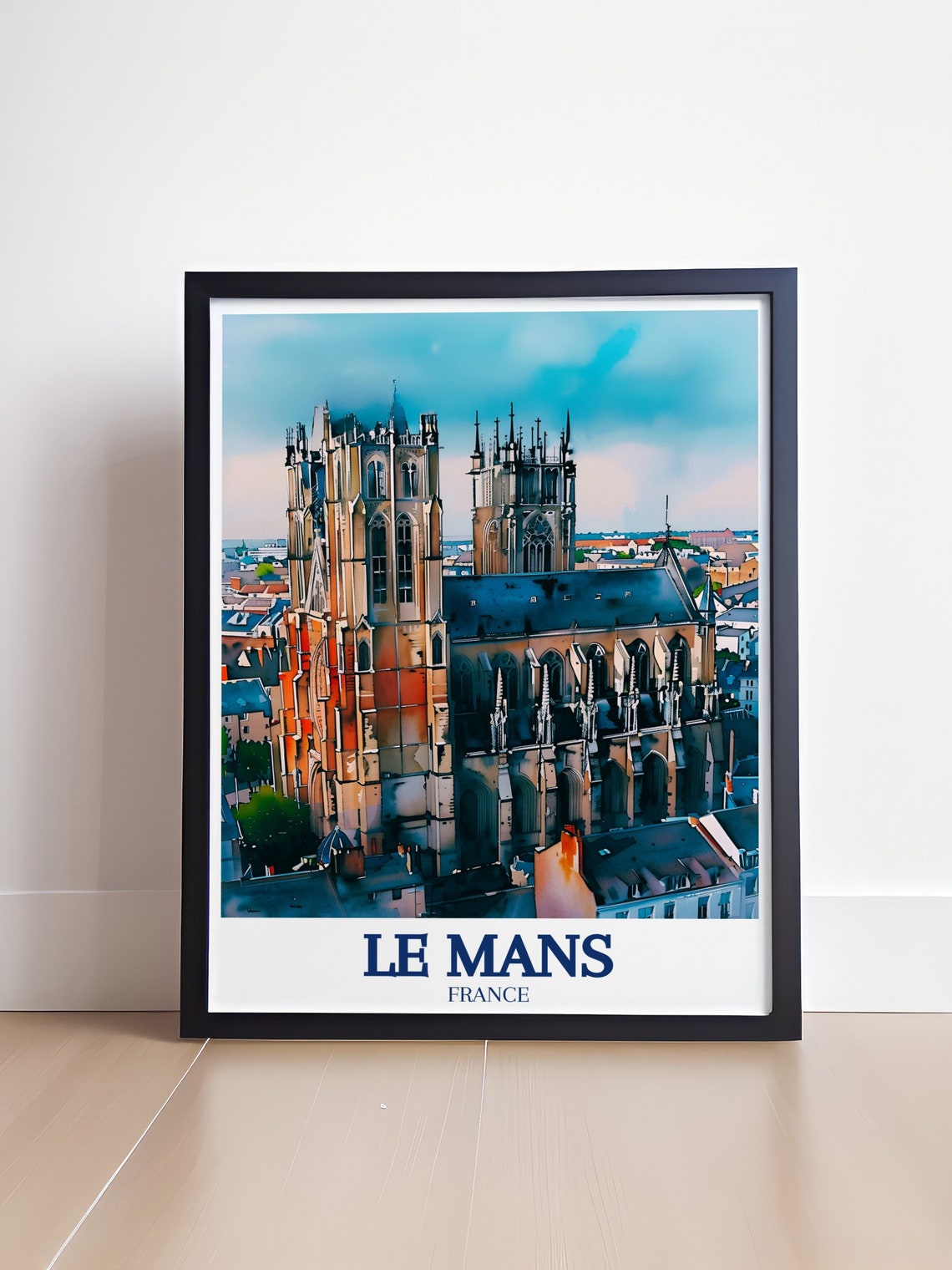 Le Mans Cathedral Saint Julien Gothic Bell Towers France Poster - Image 4