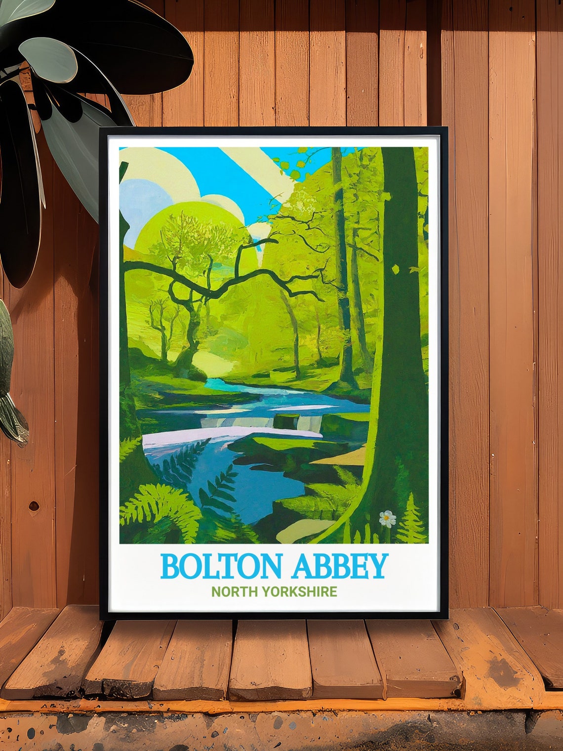 Bolton Abbey Poster Bolton Priory Ruins Decor Bolton Abbey Art Print Bolton Priory Ruins Art Bolton Abbey Poster - Image 2