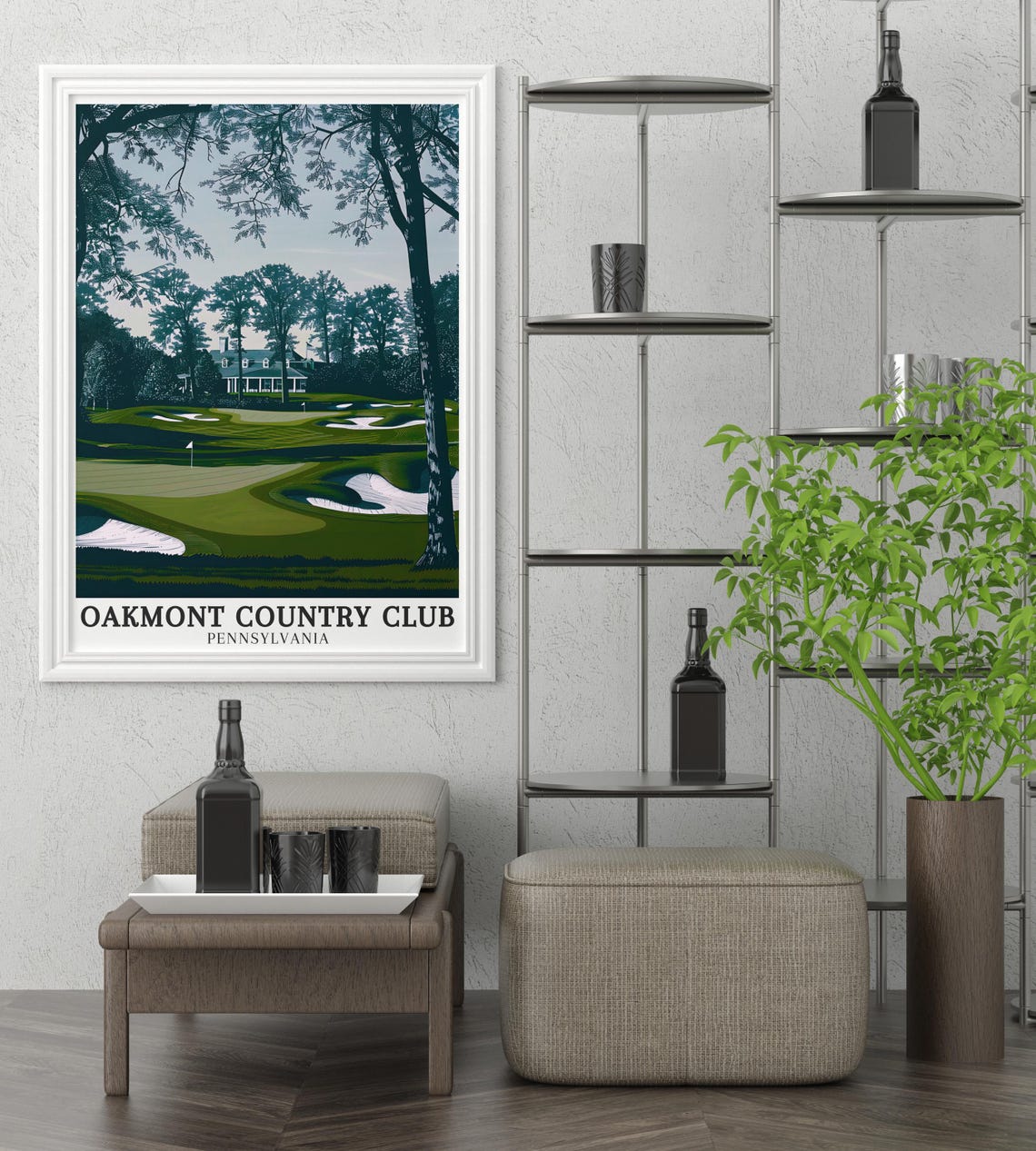 Oakmont Country Club Art Print Oakmonts Course Art Print Oakmont Country Club House Poster Pennsylvania Home Decor - Image 3