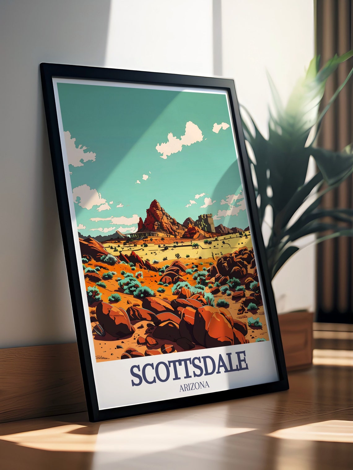 Scottsdale Arizona Red Rock Desert Mountain Landscape Poster - Image 3