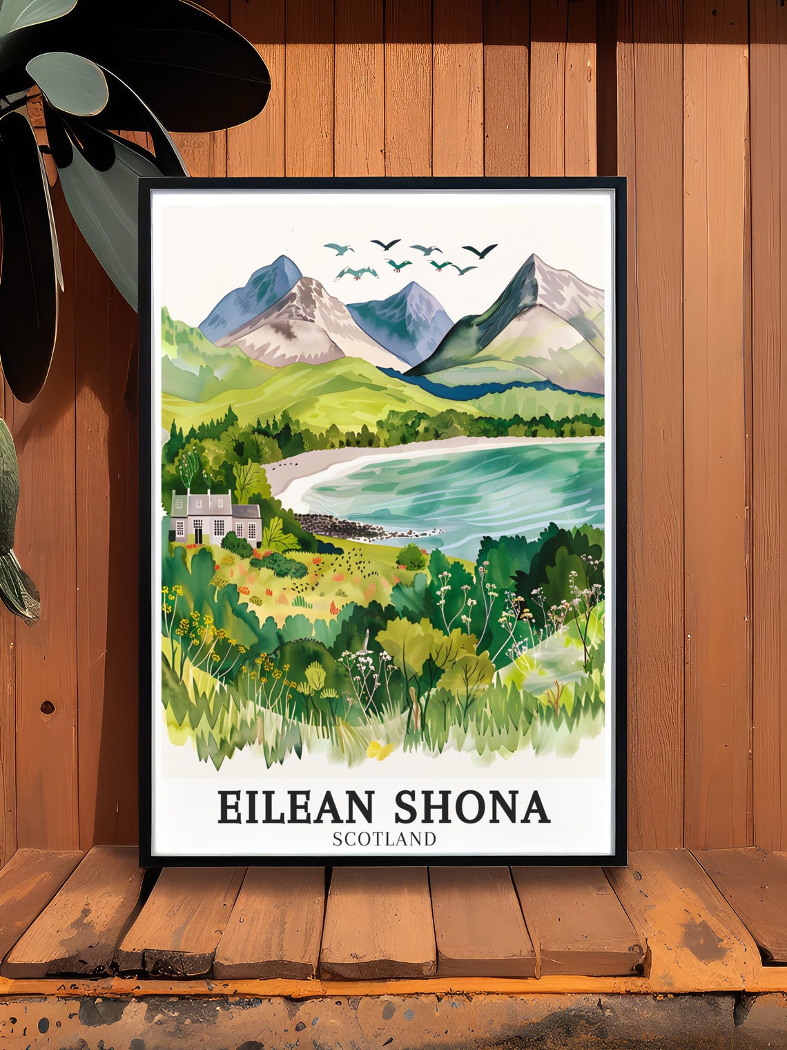 Eilean Shona Scotland House Rum Cuillin Mountains Bay Art Poster - Image 2