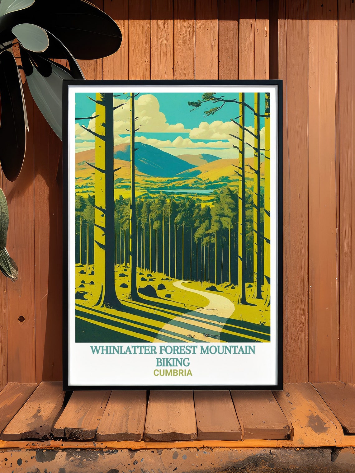 Whinlatter Forest Mountain Biking Cumbria Trail Travel Poster - Image 3