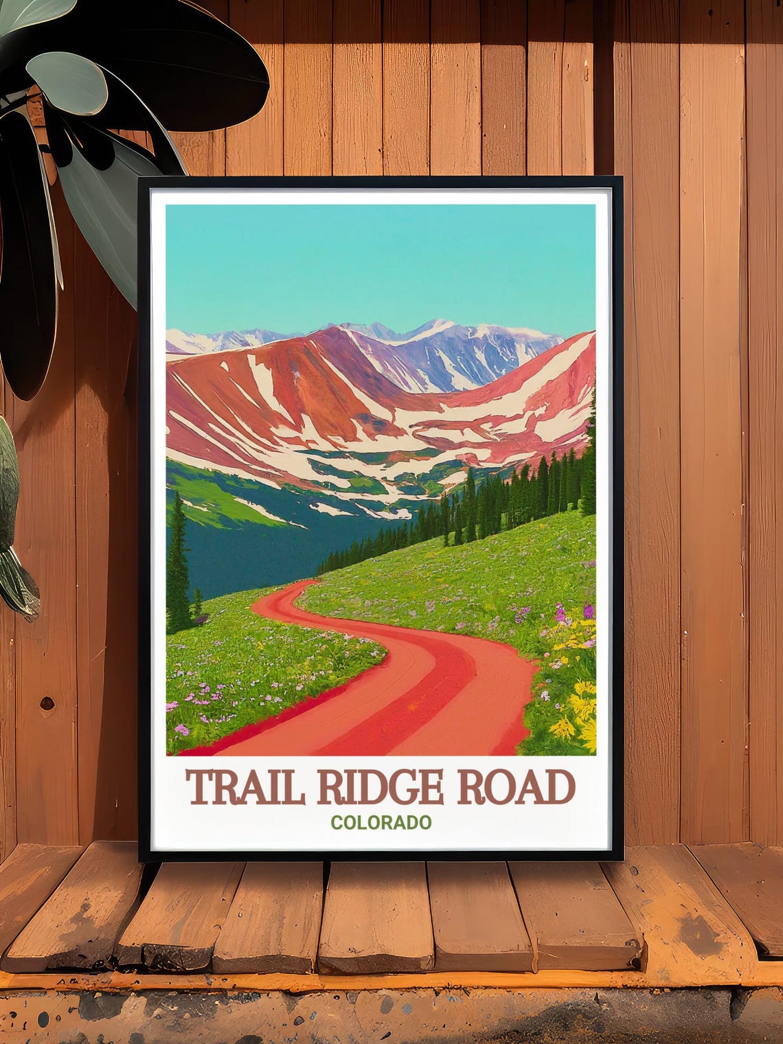 Trail Ridge Road Colorado Wildflower Meadow Road Travel Poster - Image 4